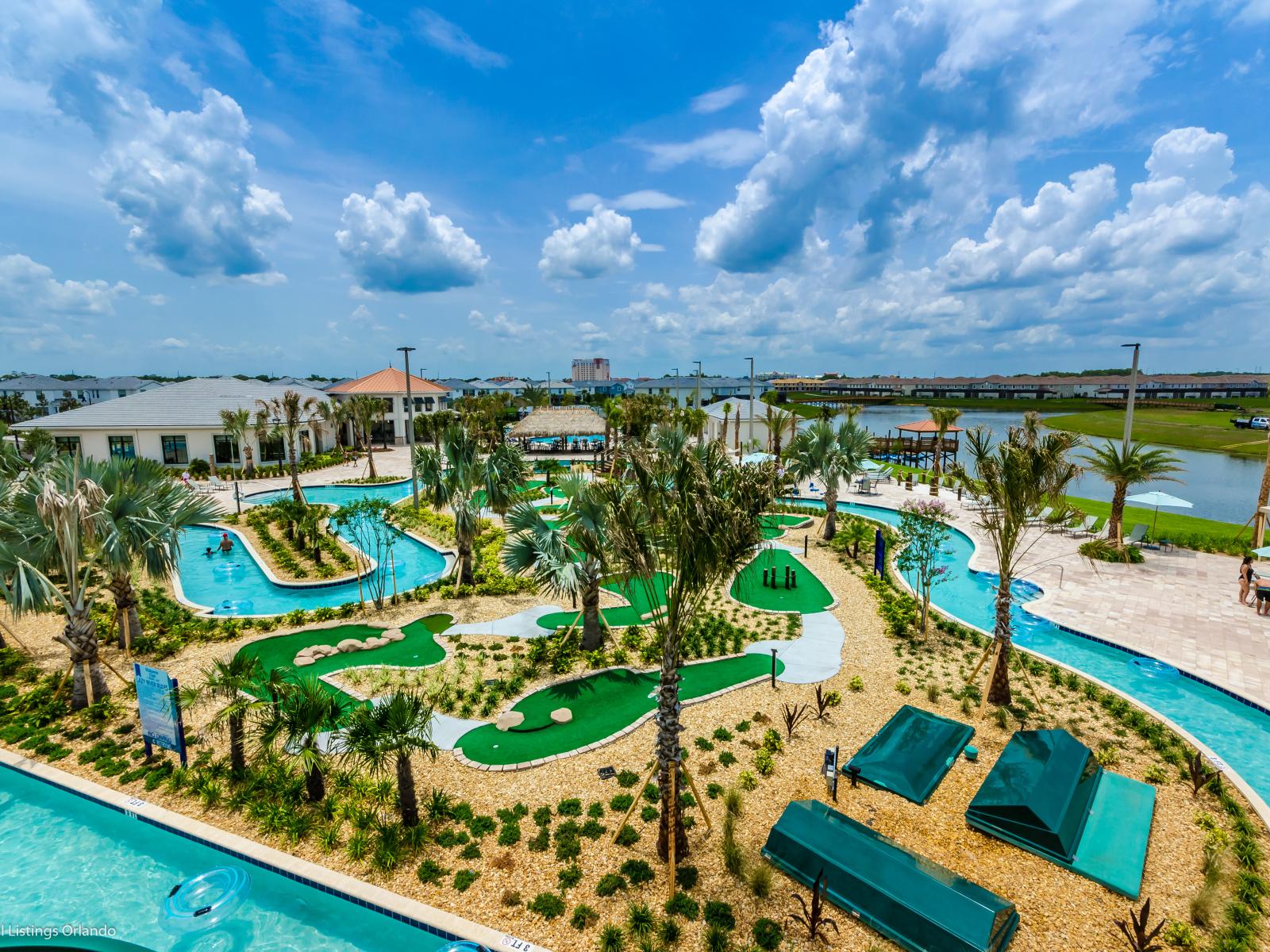 Storey Lake Resort Aerial View Pool