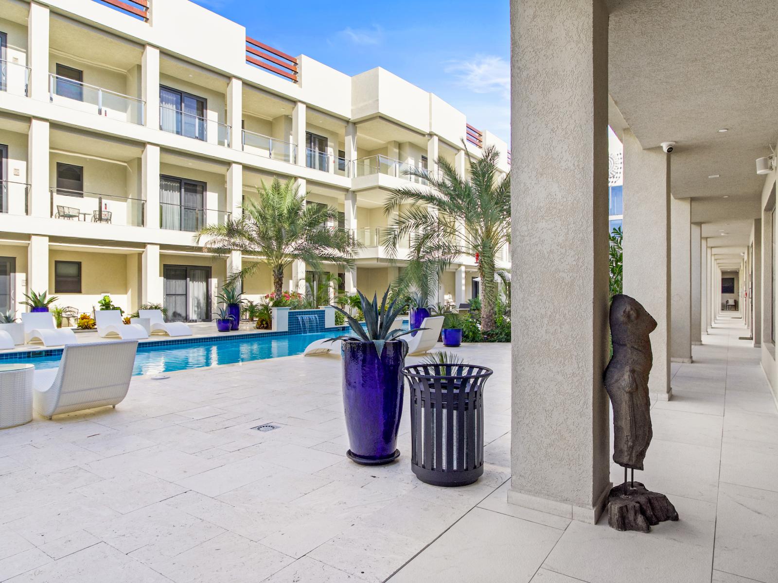 Walkway to the Pool Area