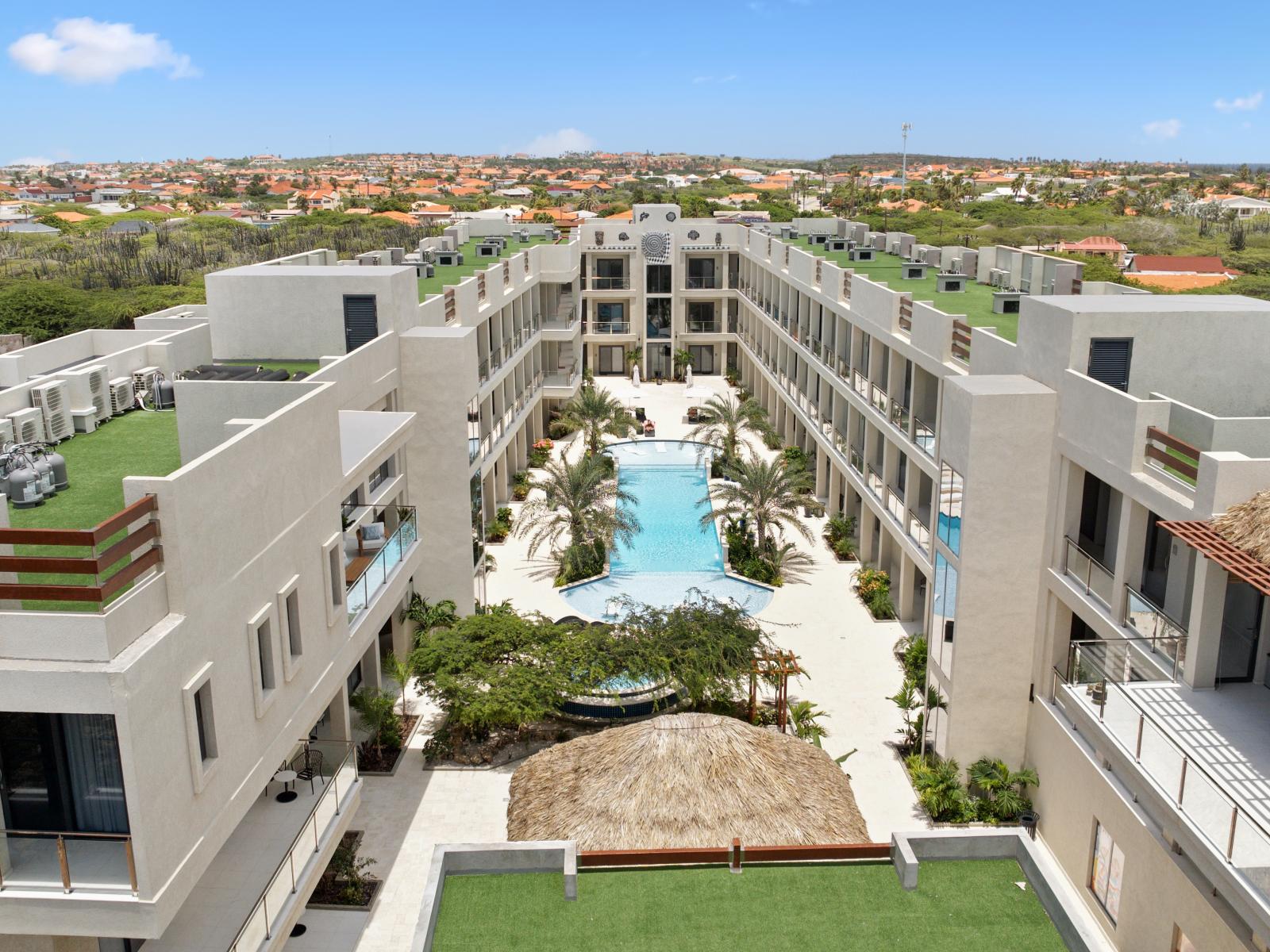 Arial View of Pool Area