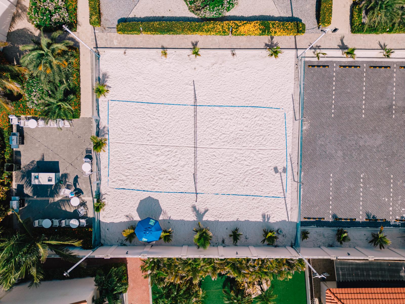 Fun bridge over the pool