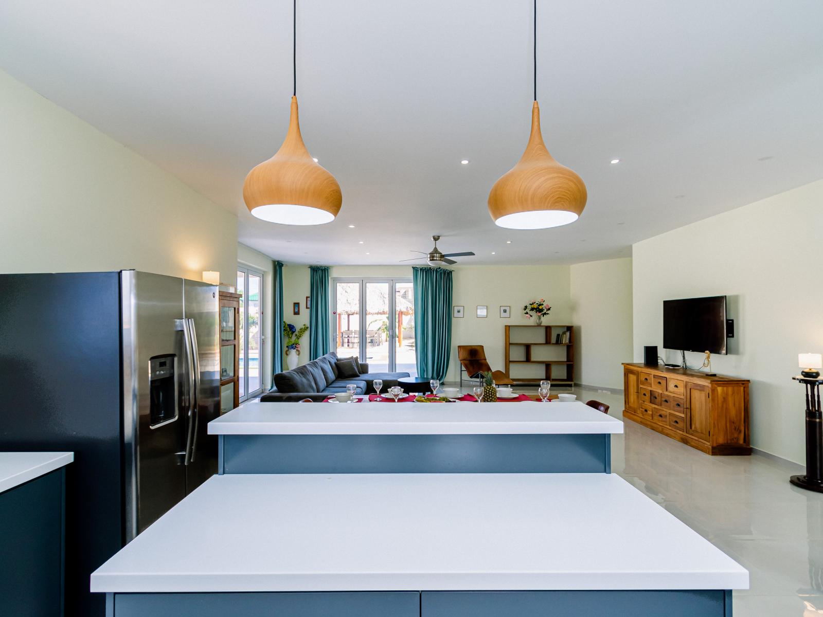 Kitchen with stainless steel appliances