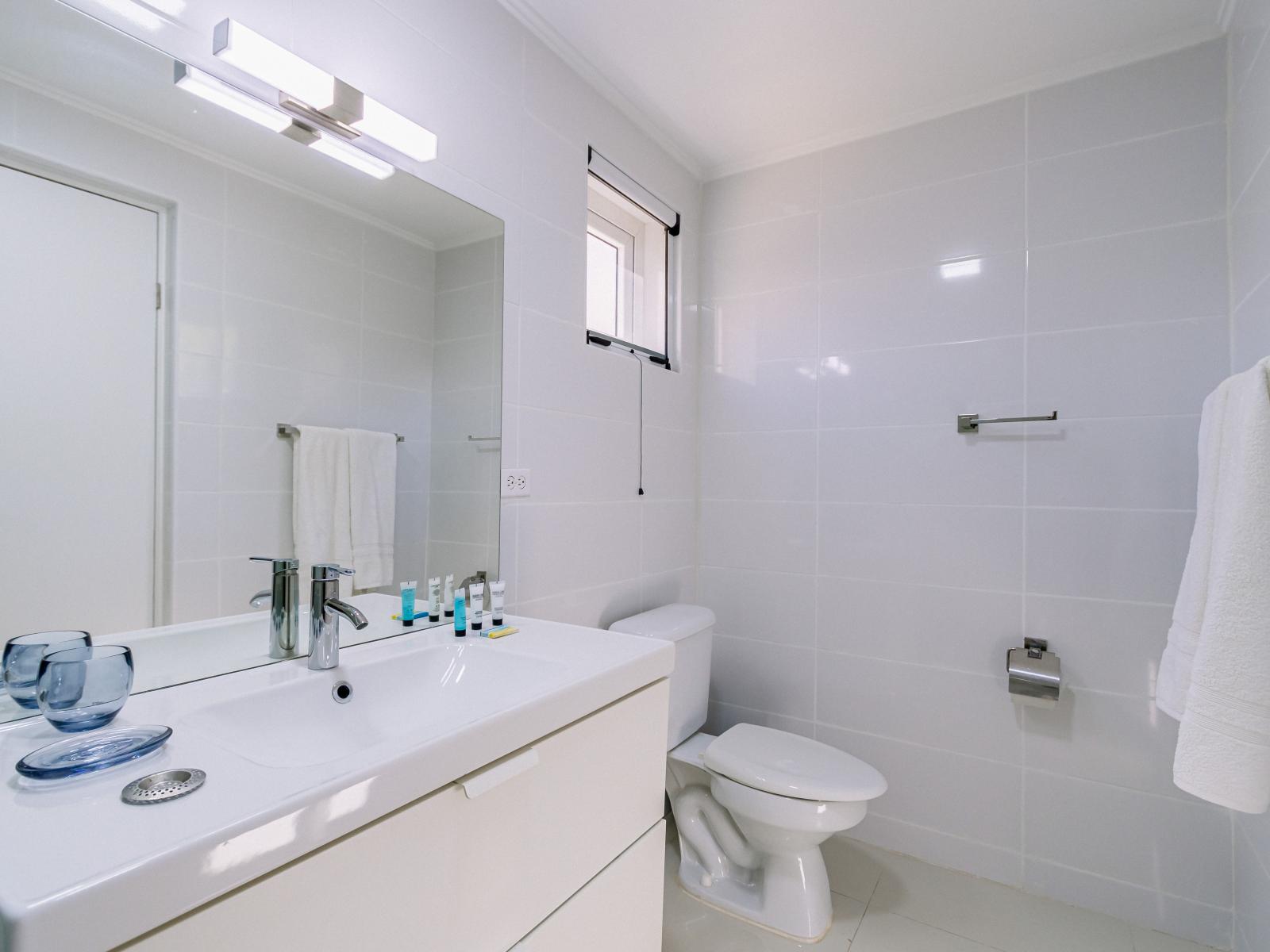 Pamper yourself in the first bedroom's bathroom, where modern amenities meet elegant design