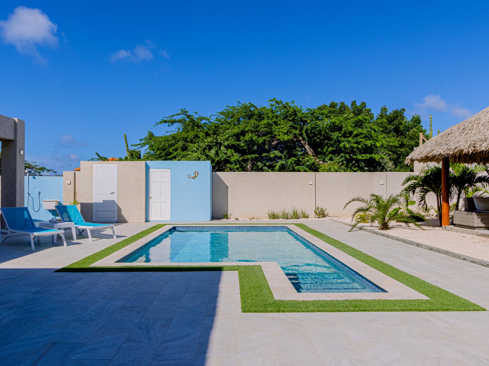 An abundance of greenery surrounding the home