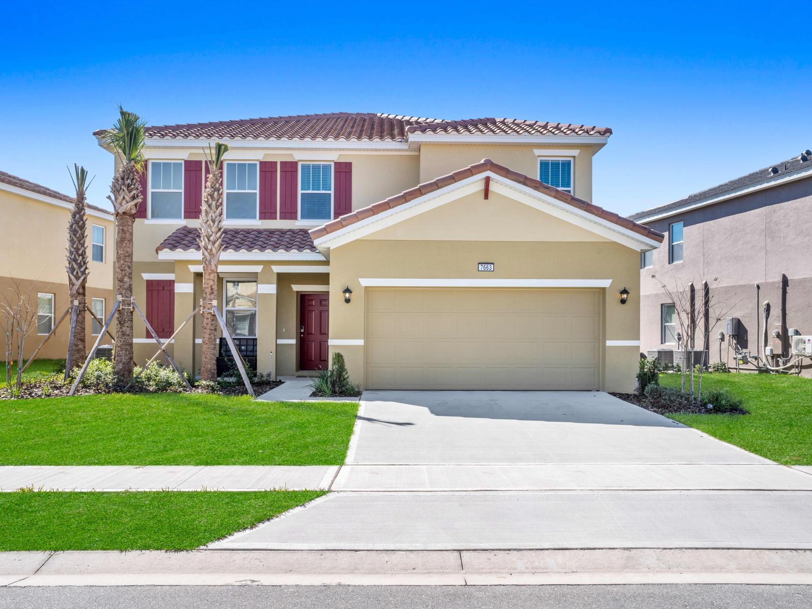 Townhome exterior featuring complimentary on-premises parking.