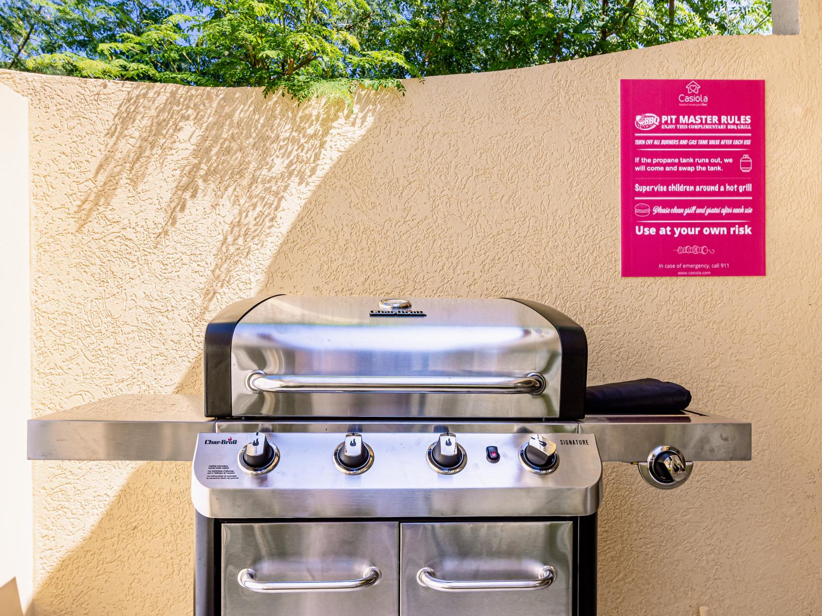 Fire up the grill and savor the flavors of outdoor cooking with our BBQ grill, perfect for gathering with friends and family.