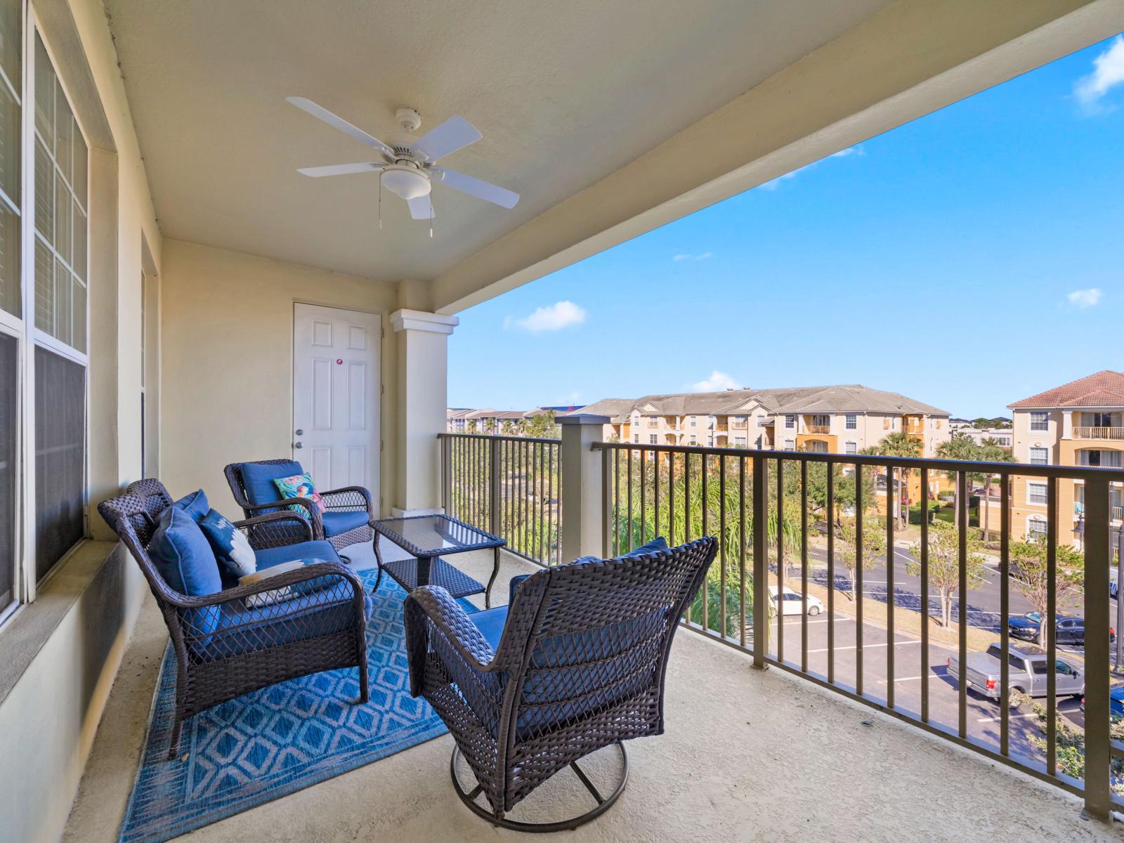 Outdoor seating - Condo Balcony view