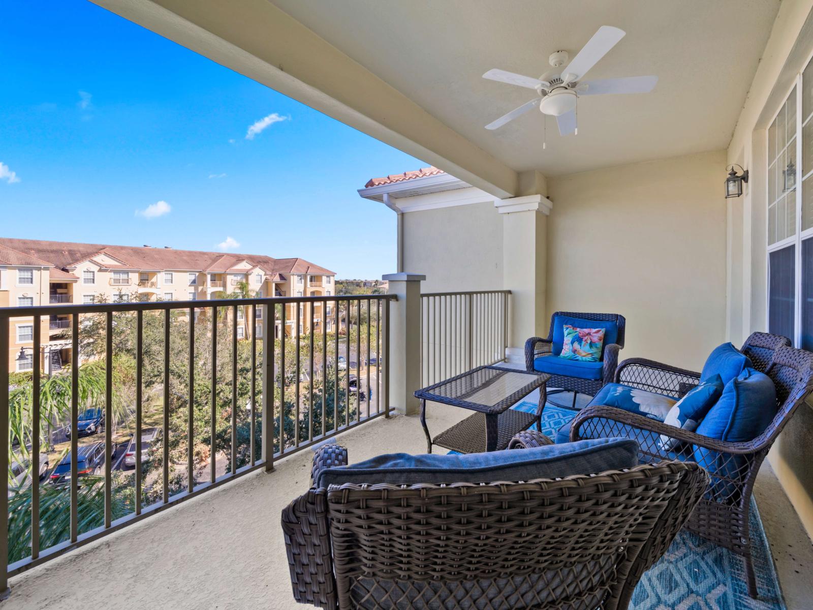 Outdoor seating - Condo Balcony view