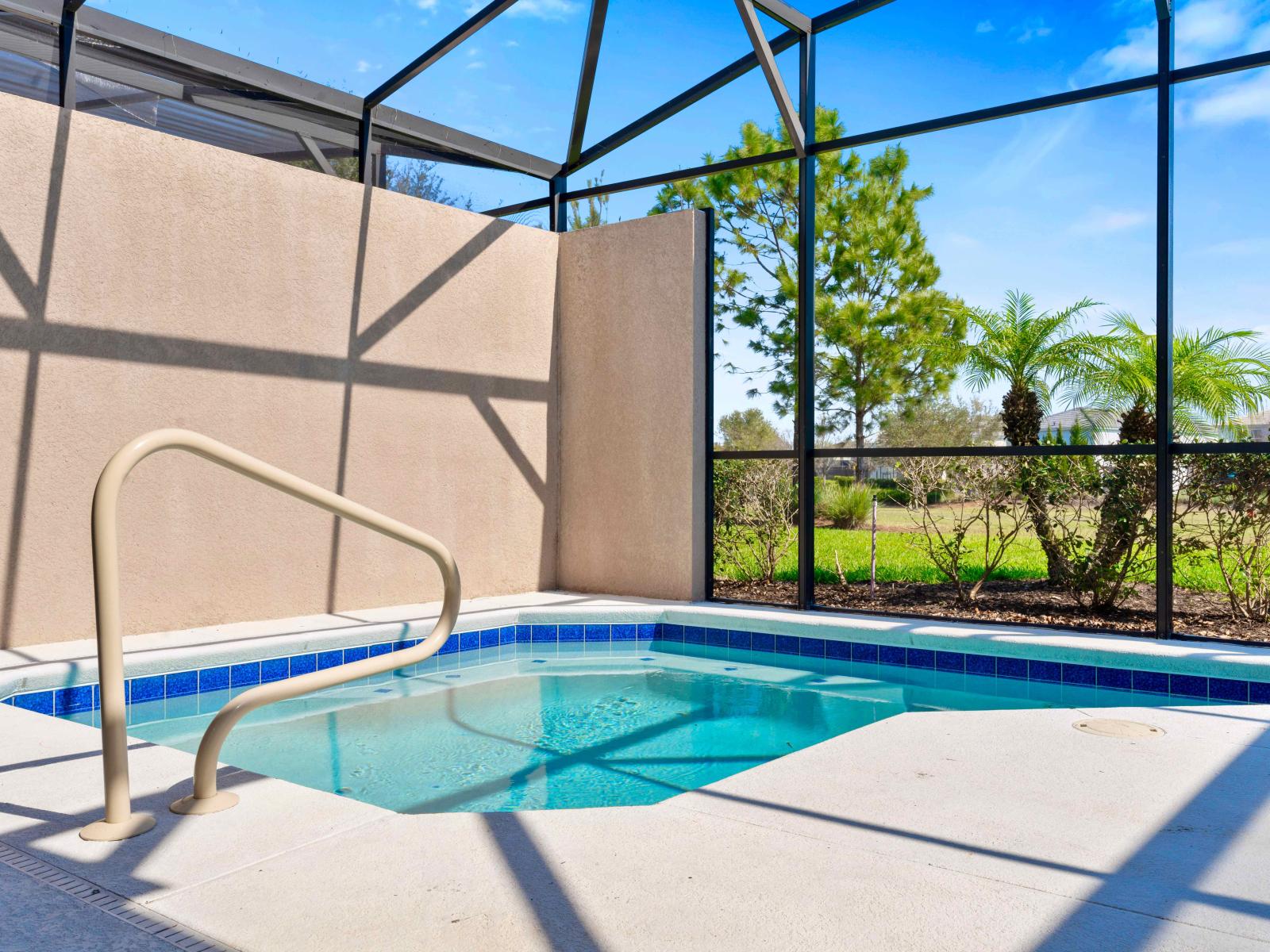 Refresh yourself in your own private splash pool.