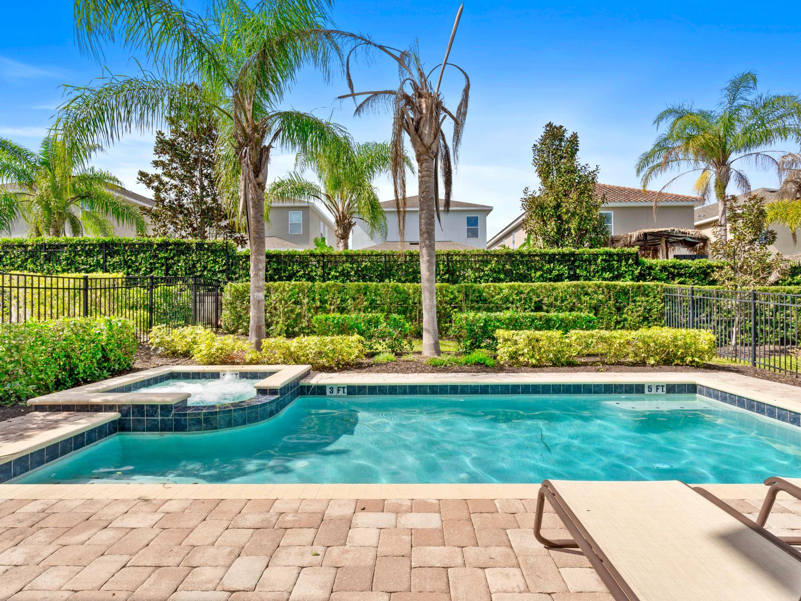 Stunning Private Pool of the Home in Kissimmee Florida - Enjoy leisurely moments in inviting pool area - Lounge in tranquility by the sparkling waters