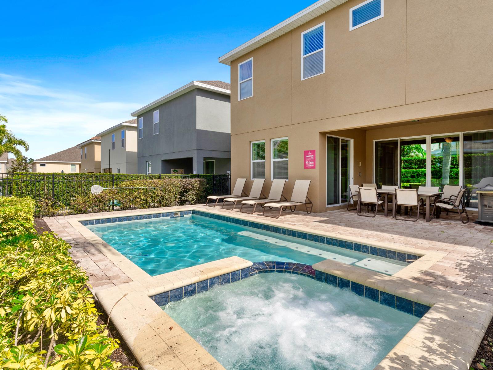 Amazing Pool Area of the Home in Kissimmee Florida - Relax by the shimmering poolside oasis - Comfortable lounge chairs for ultimate relaxation - Sleek and stylish pool deck design