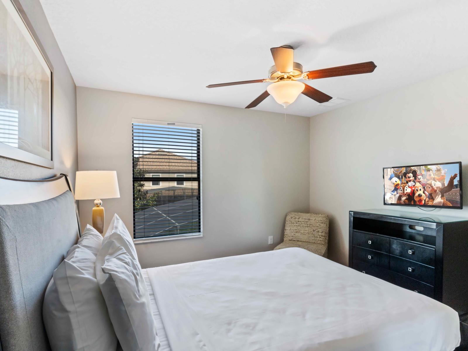 The Bedroom is a serene haven designed for ultimate relaxation.