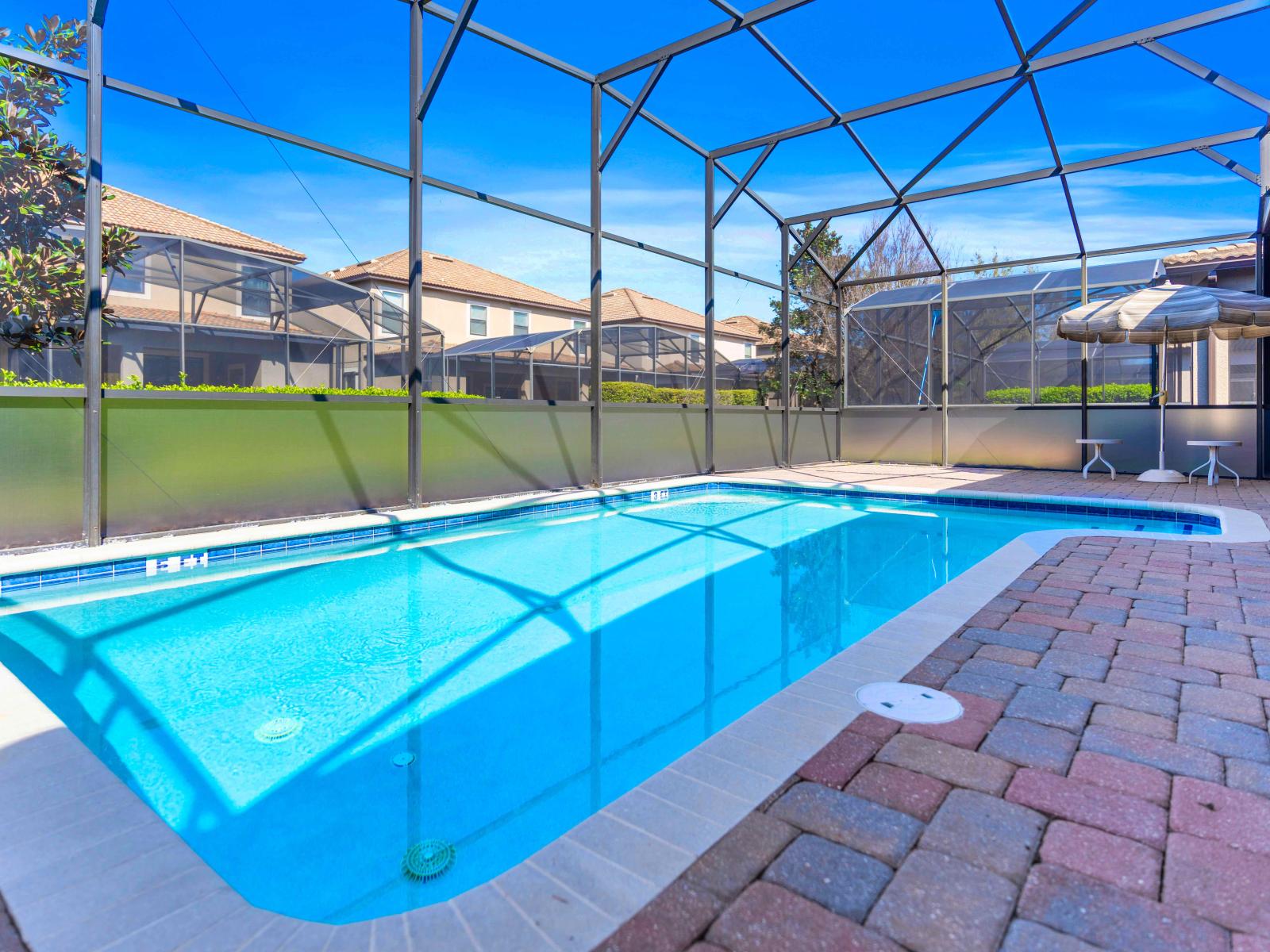 Pool area: A soak a day keeps the stress away so make sure to have fun in this inviting swimming pool area.