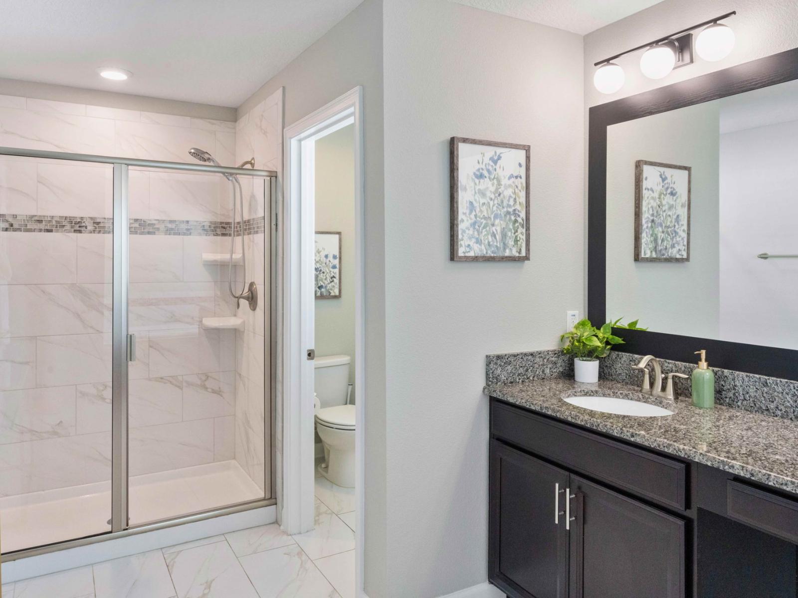 Start and end your day in comfort and style in our thoughtfully designed bathroom.