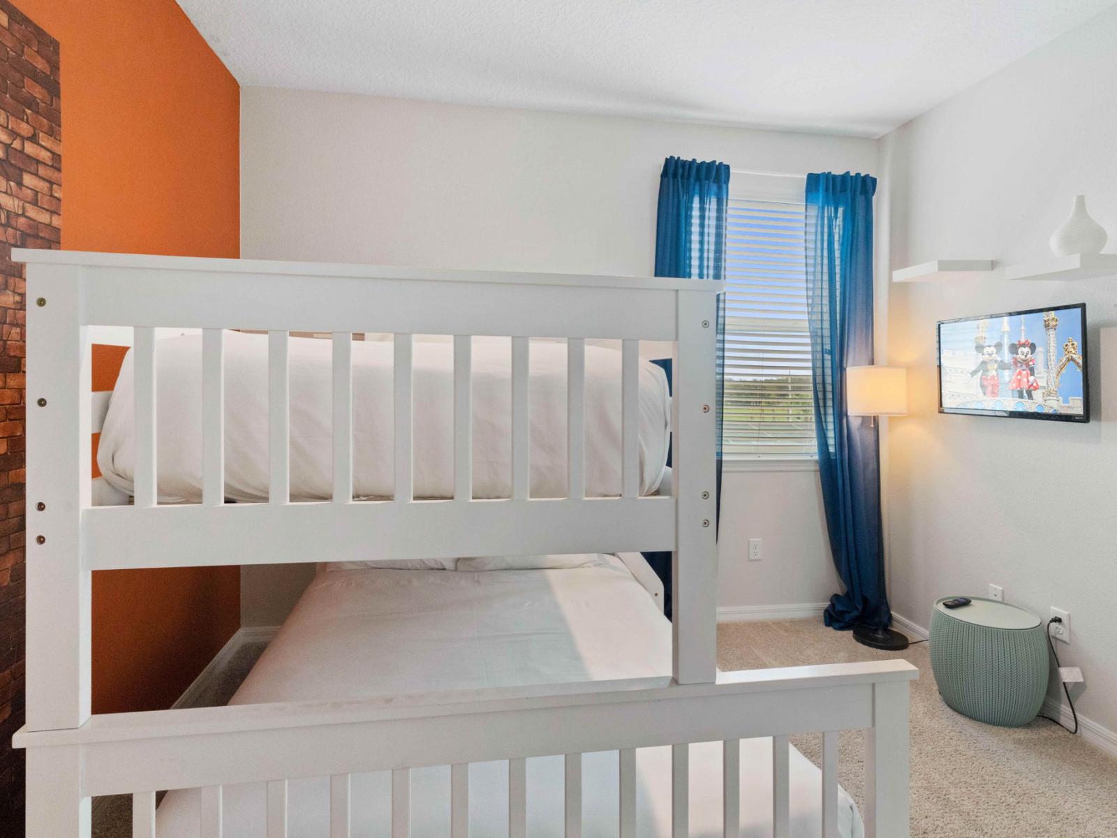 Bunk Bed Comfort: Experience cozy accommodations in our room featuring a double deck bed, perfect for families or groups.