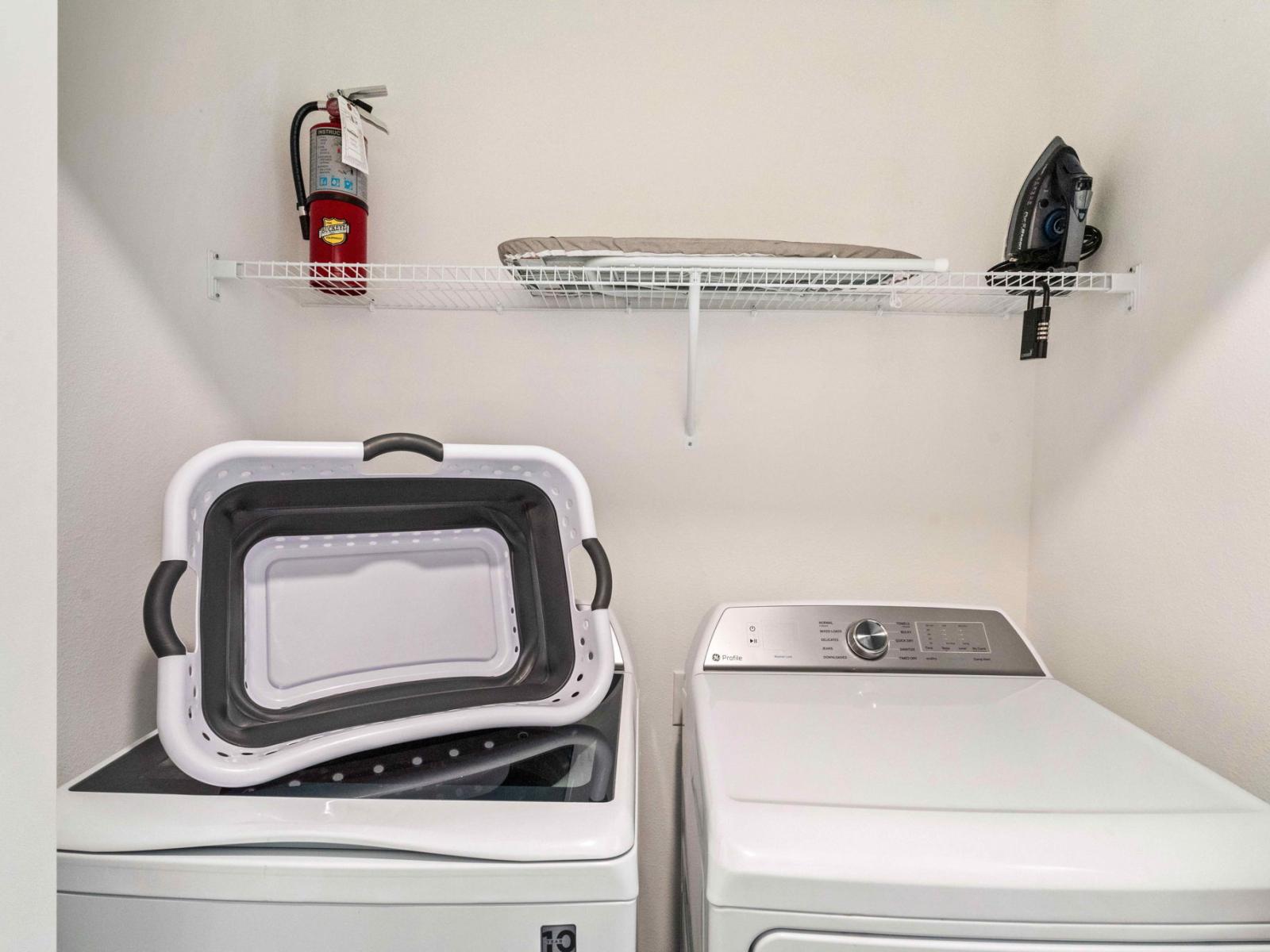 Laundry room of the townhouse in Kissimmee Florida - Maintain a fresh wardrobe with our accessible laundry facilities - Convenient addition to make your stay even more comfortable