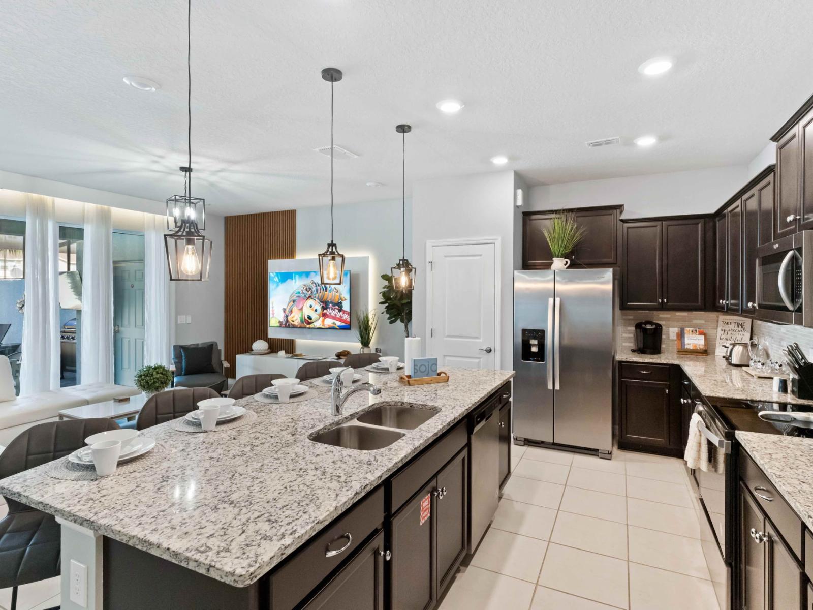 Unveiling Culinary Possibilities: Behold the open kitchen, where culinary creativity meets communal gathering. A space designed for exploration and connection, inviting shared moments and delectable delights in the heart of the home.