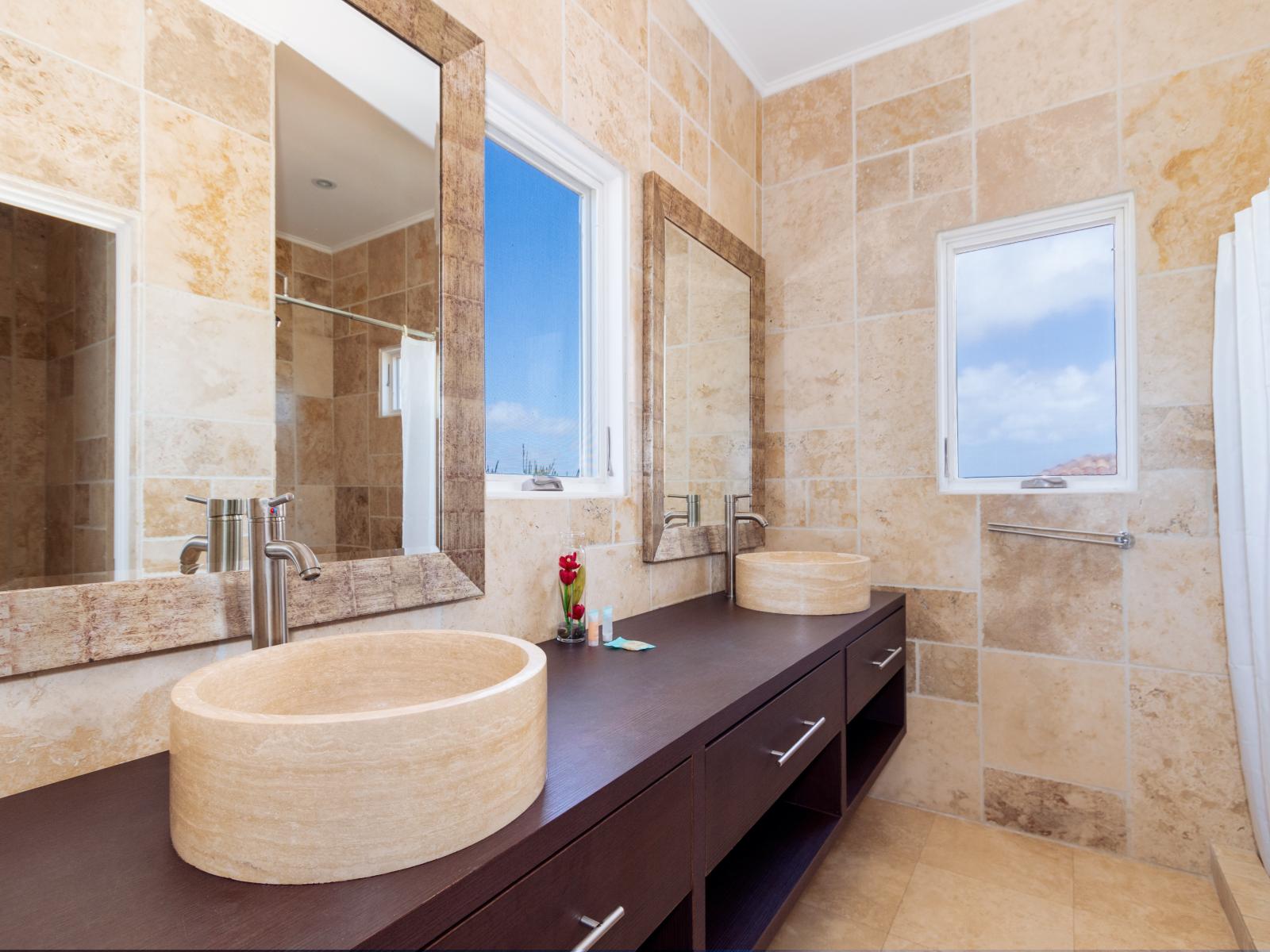 Indulge in Luxury: Bathroom 1 Boasts Double the Comfort with Double Sink, Shower, and Deluxe Amenities! 🚿✨