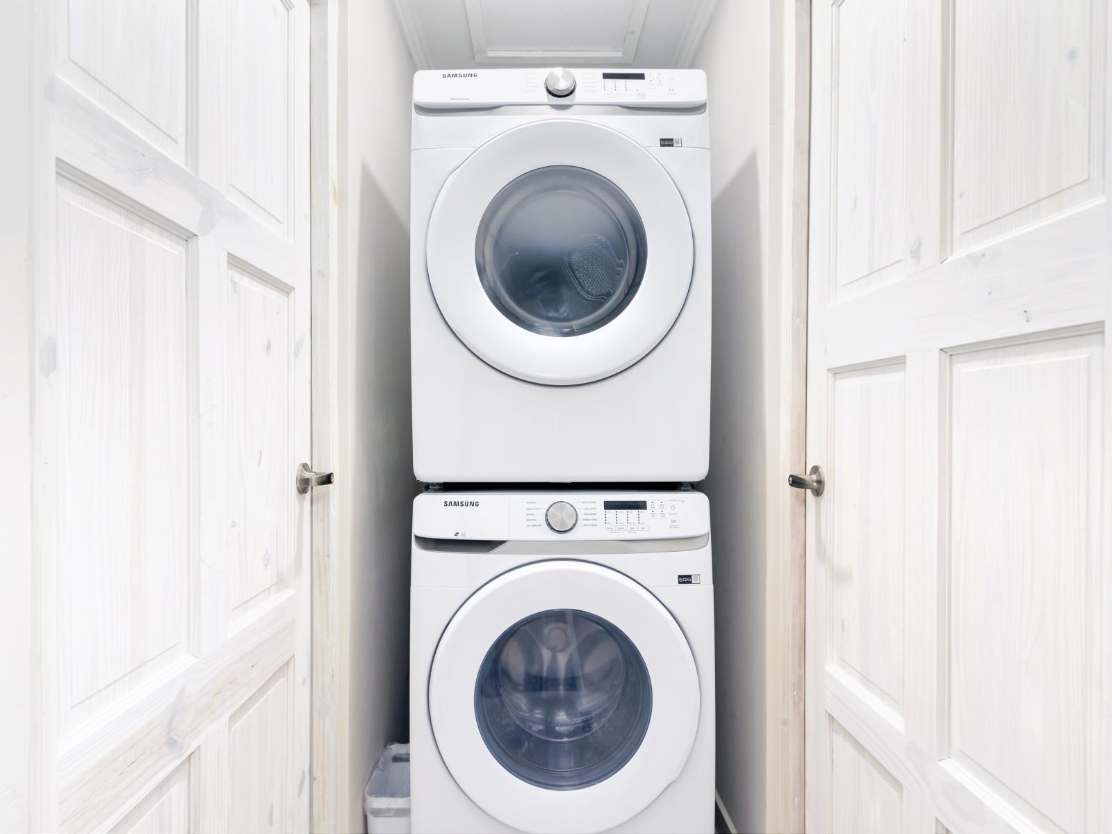 Enjoy the luxury of clean clothes on demand with our well-appointed laundry area.