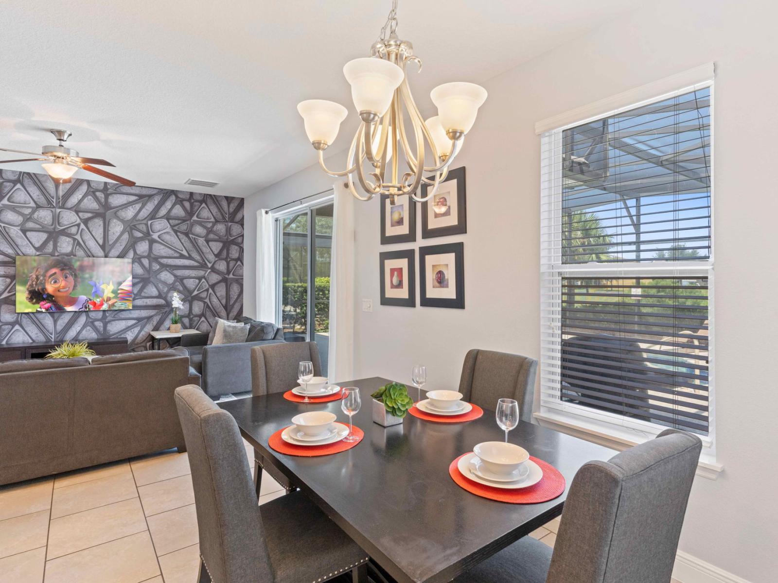 Elegant dining area sets the stage for culinary delights, inviting space is perfect for memorable gatherings