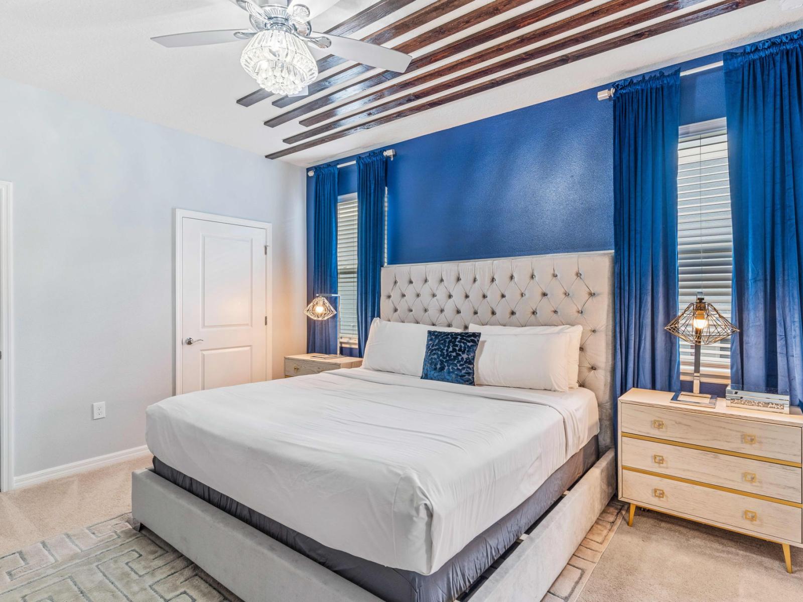 Bedroom 2 presents a tranquil escape with its king-size bed and private bathroom. A luxurious sanctuary where comfort and convenience intertwine, promising restful nights and rejuvenating mornings.