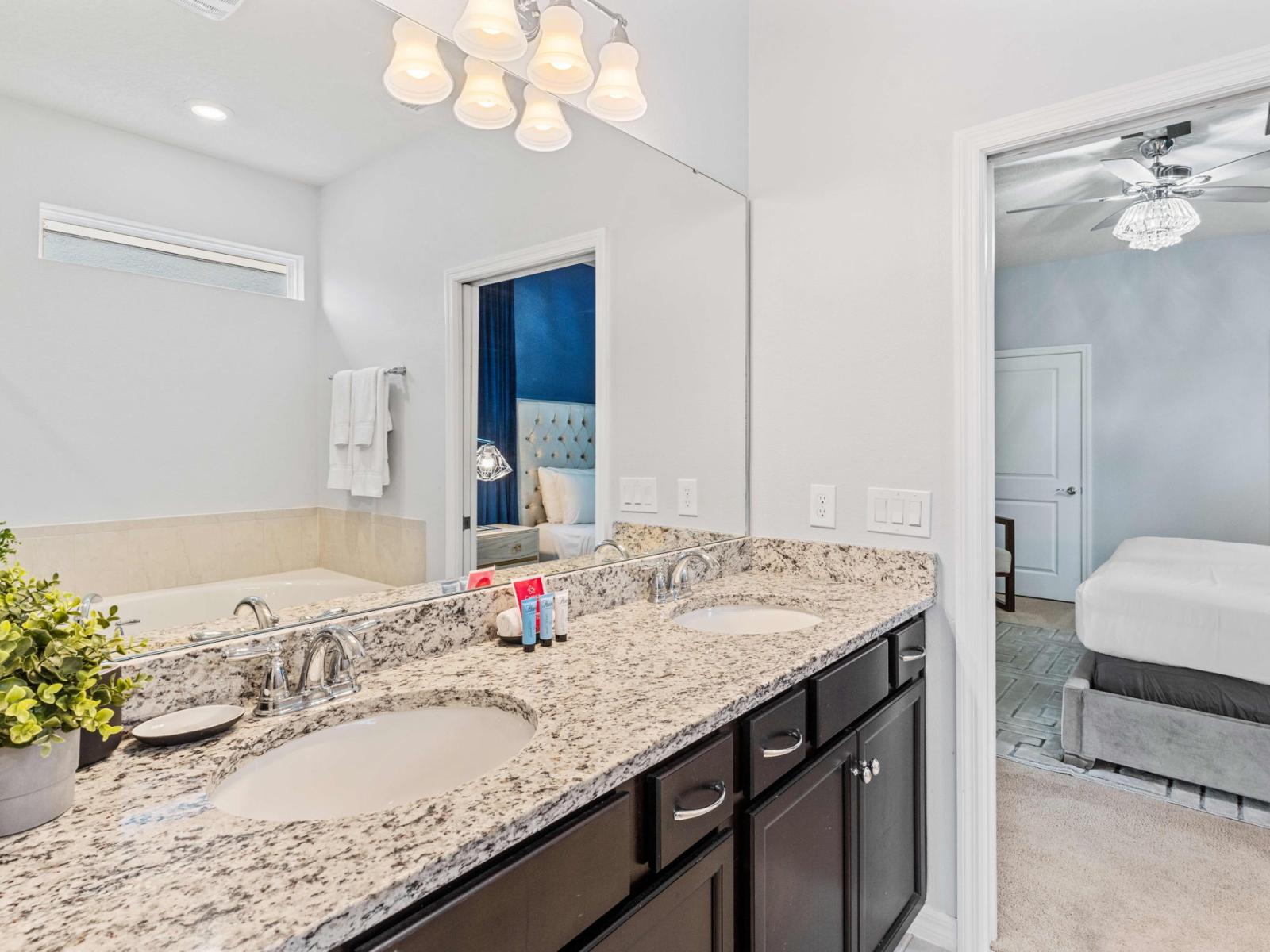 Bathroom 2 with bathtub and walk in shower