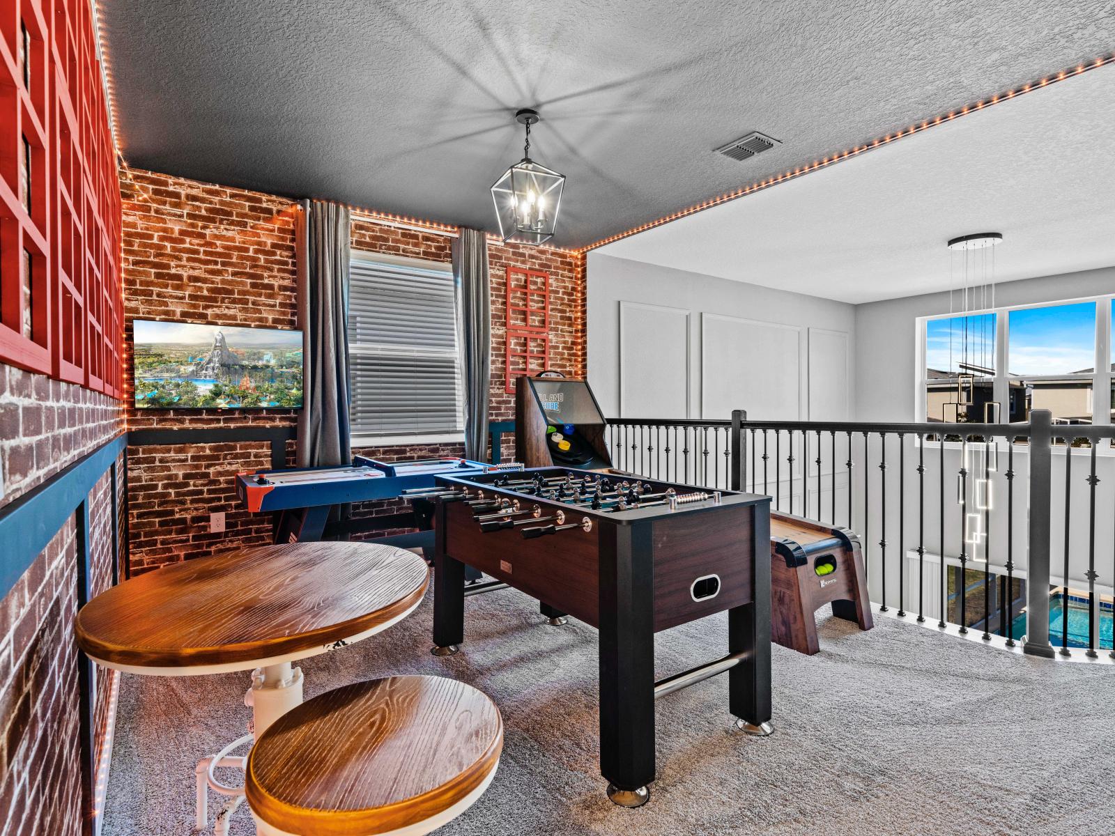 Game Area of the of the Home in Davenport Florida - Immerse yourself in the excitement of game area - Gaming tables awaits - Perfect blend of leisure and competition