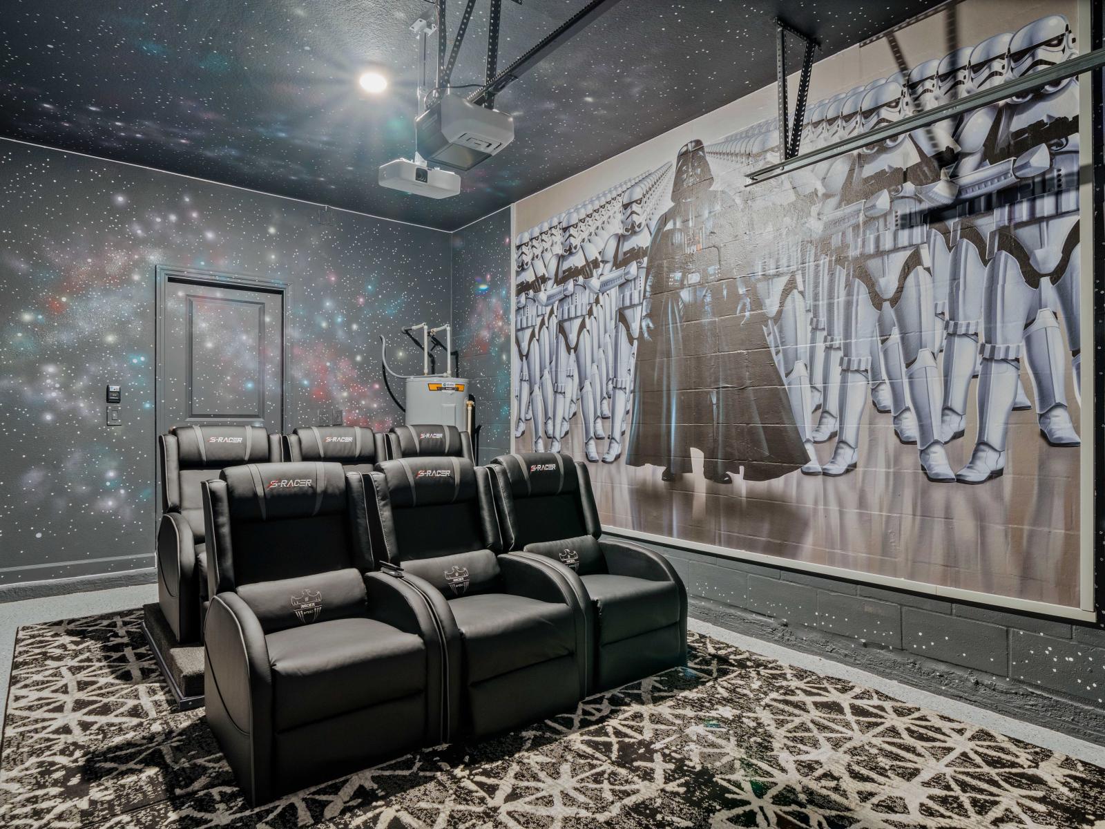 Stunning Movie Room of the Home in Davenport Florida - Cozy movie hub in our theater room - Equipped with comfortable sofas that make every movie a delightful experience