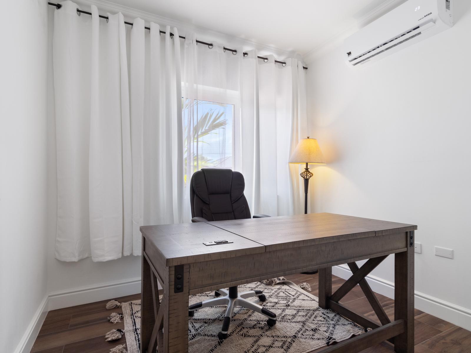 A comfortable home office space, designed for productivity and convenience.