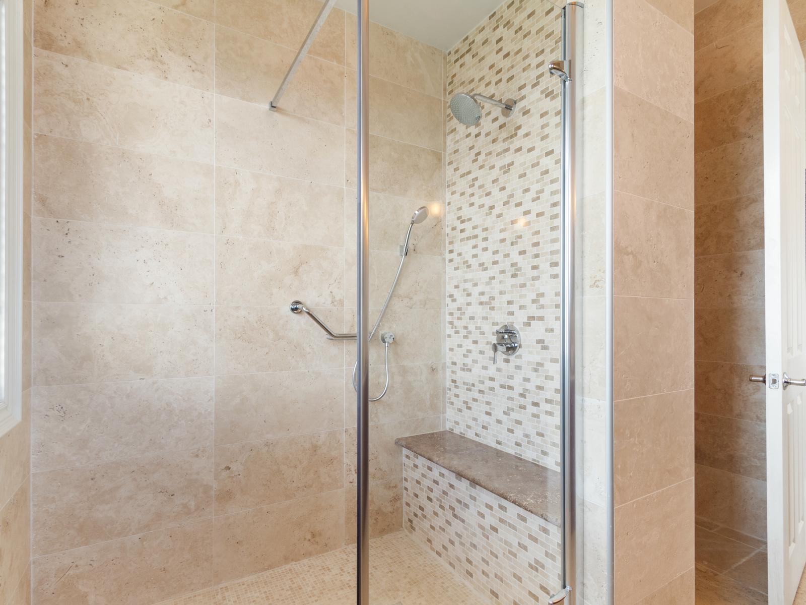 Refresh and rejuvenate in the invigorating shower of Bathroom 2. Designed for both functionality and comfort, this sleek shower ensures a revitalizing start to your day or a soothing end to your adventures.