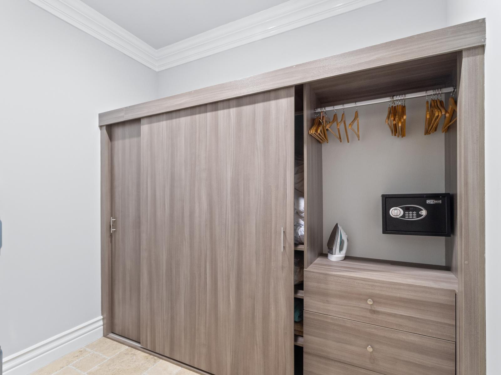 Main Bedroom Featuring a Walk-In Closet Space.