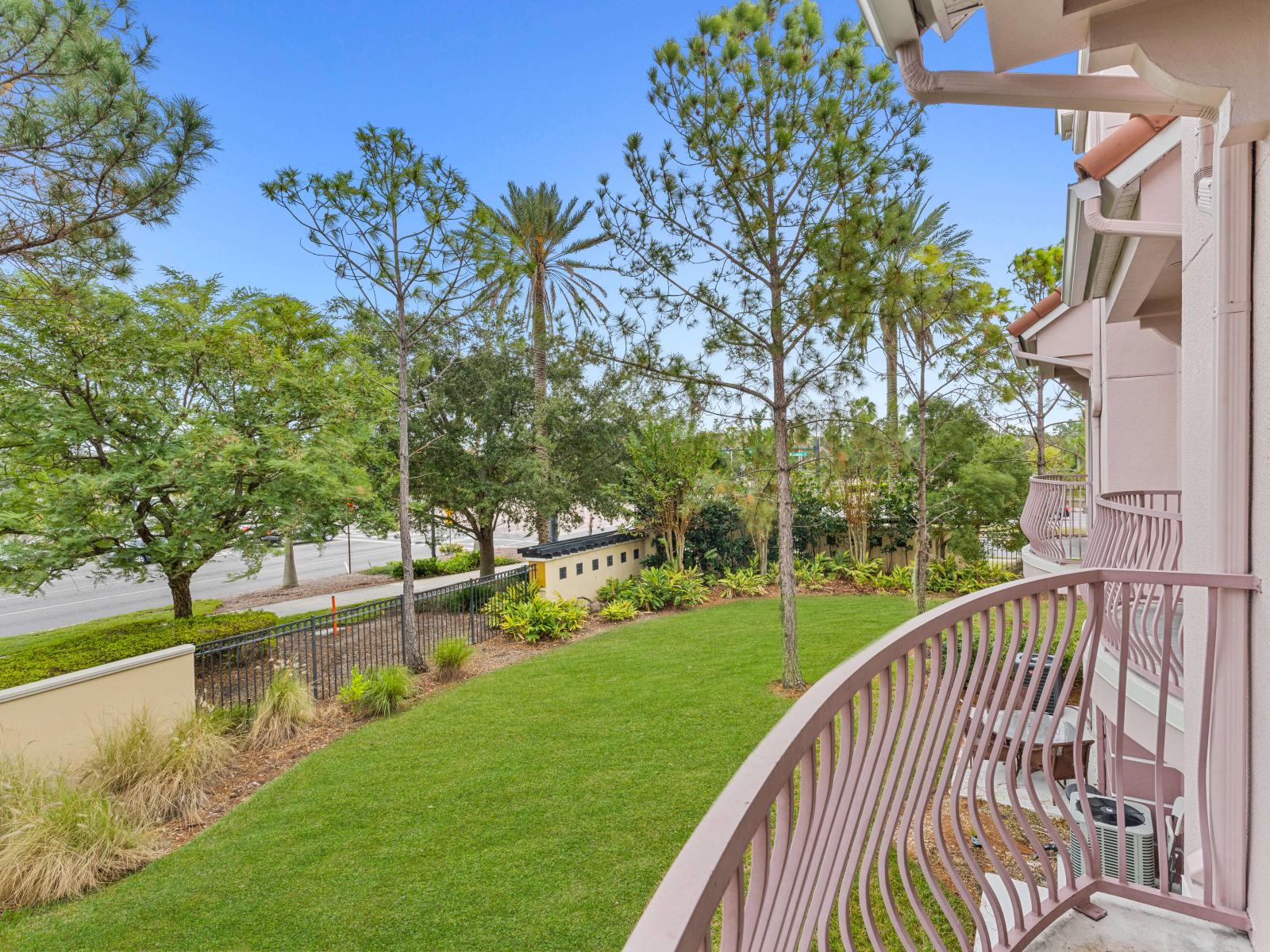 - Enjoy breathtaking views from the kitchen balcony of the townhouse in Orlando Florida - Indulge in lush views while cooking your desired meals - Perfect spot for enjoying moments of relaxation amidst nature's beauty.