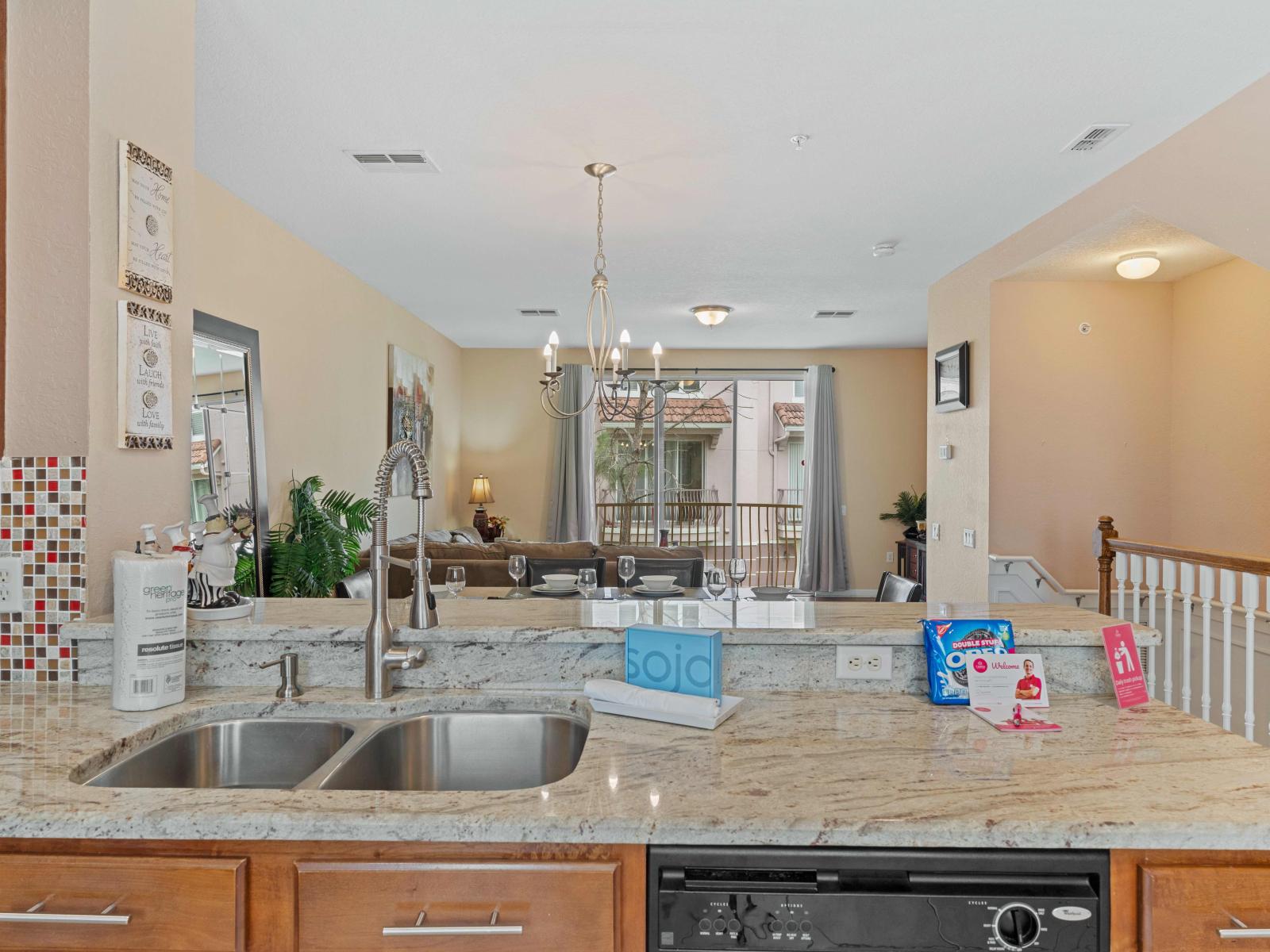 Our kitchen area is inspired by the tranquility and blending natural elements and modern convenience to create a space that invites you to savor the essence of nature while preparing your favorite meals.