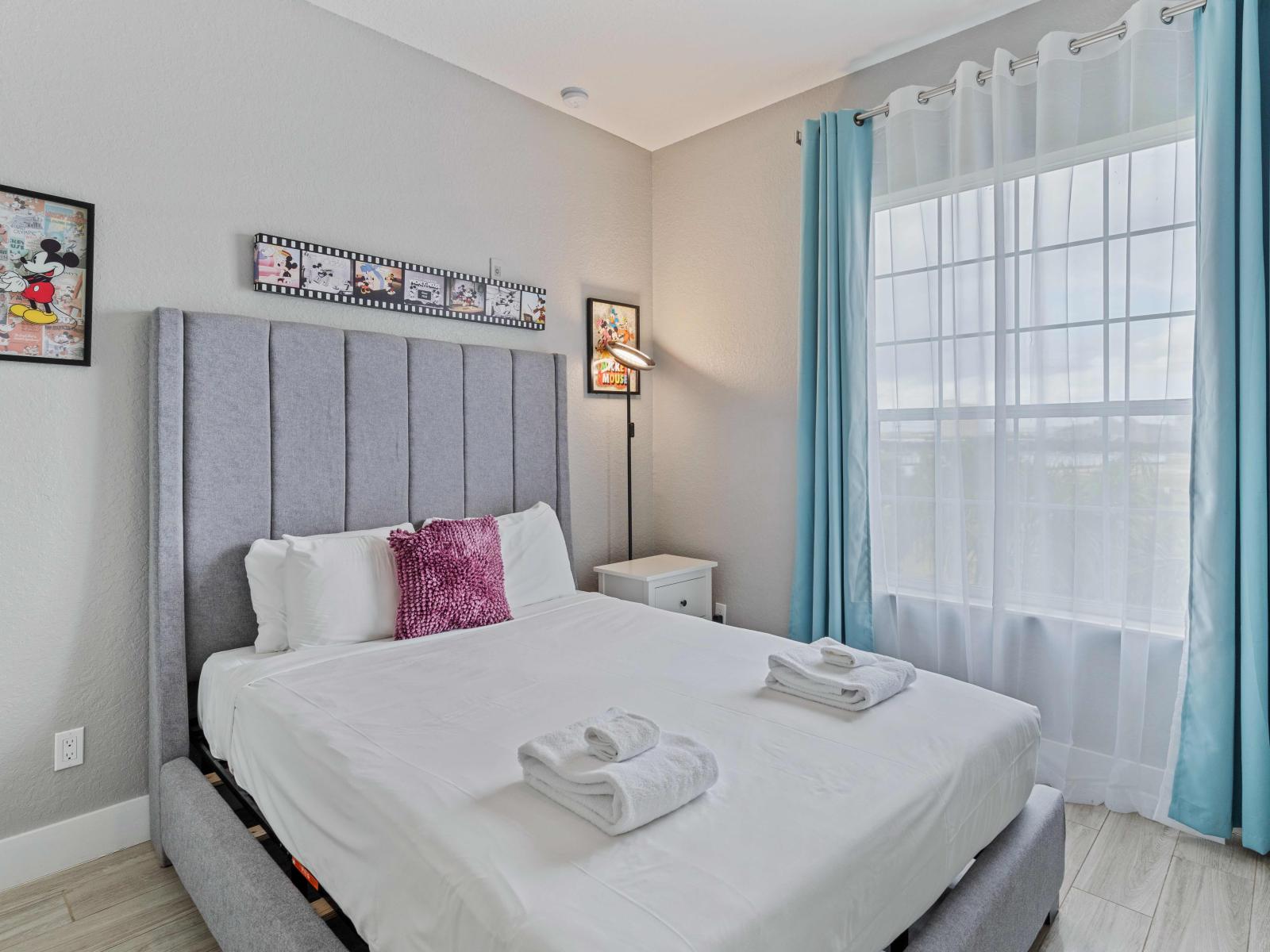 Cozy Serenity: Experience Tranquility in Bedroom 2, Featuring a Queen Size Bed for Restful Nights.