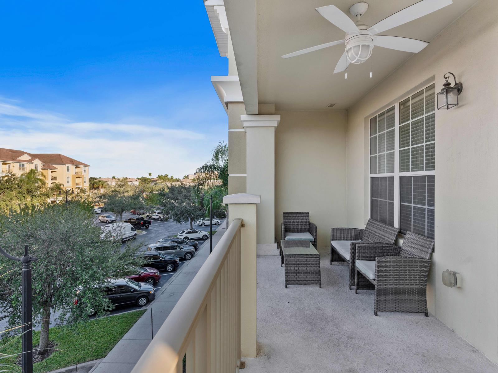 Balcony with outdoor sitting space