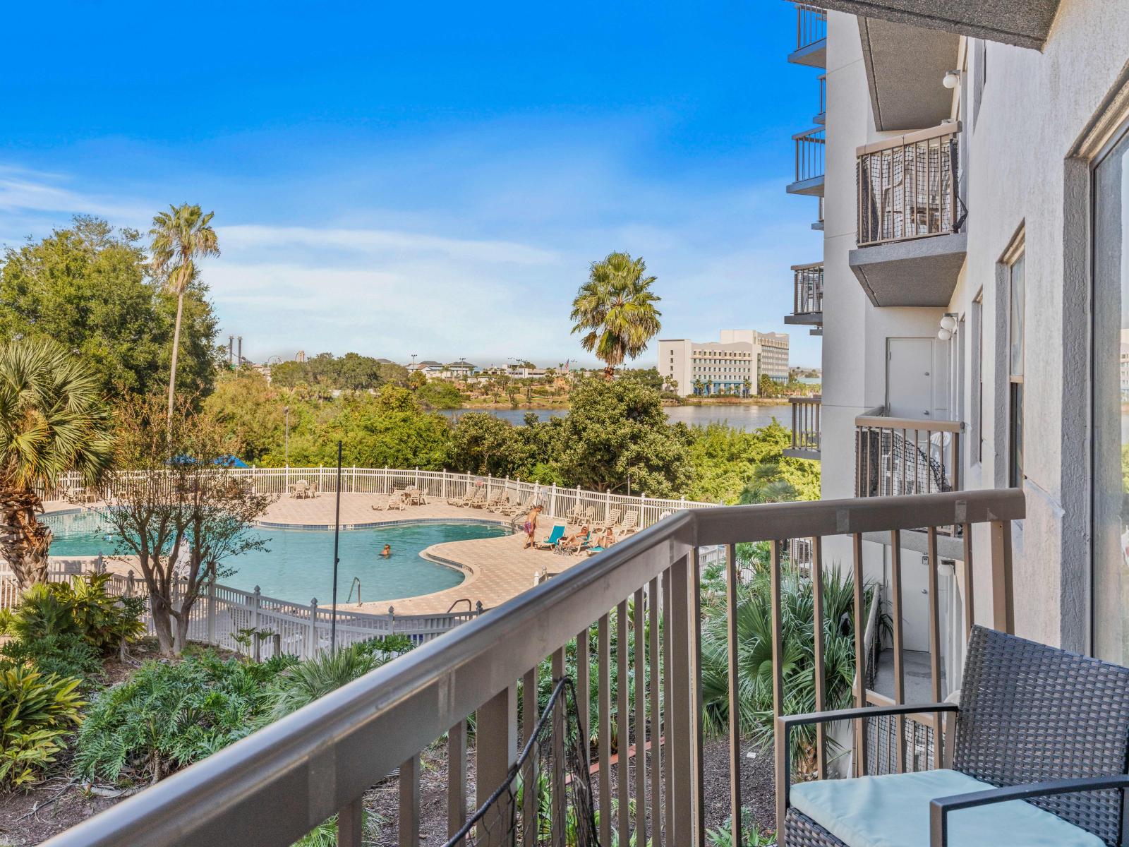 Pool view from the balcony