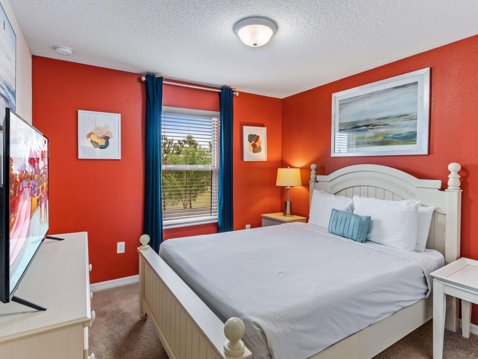 Discover Bedroom 4, a serene sanctuary with a queen-size bed and its own private bathroom.