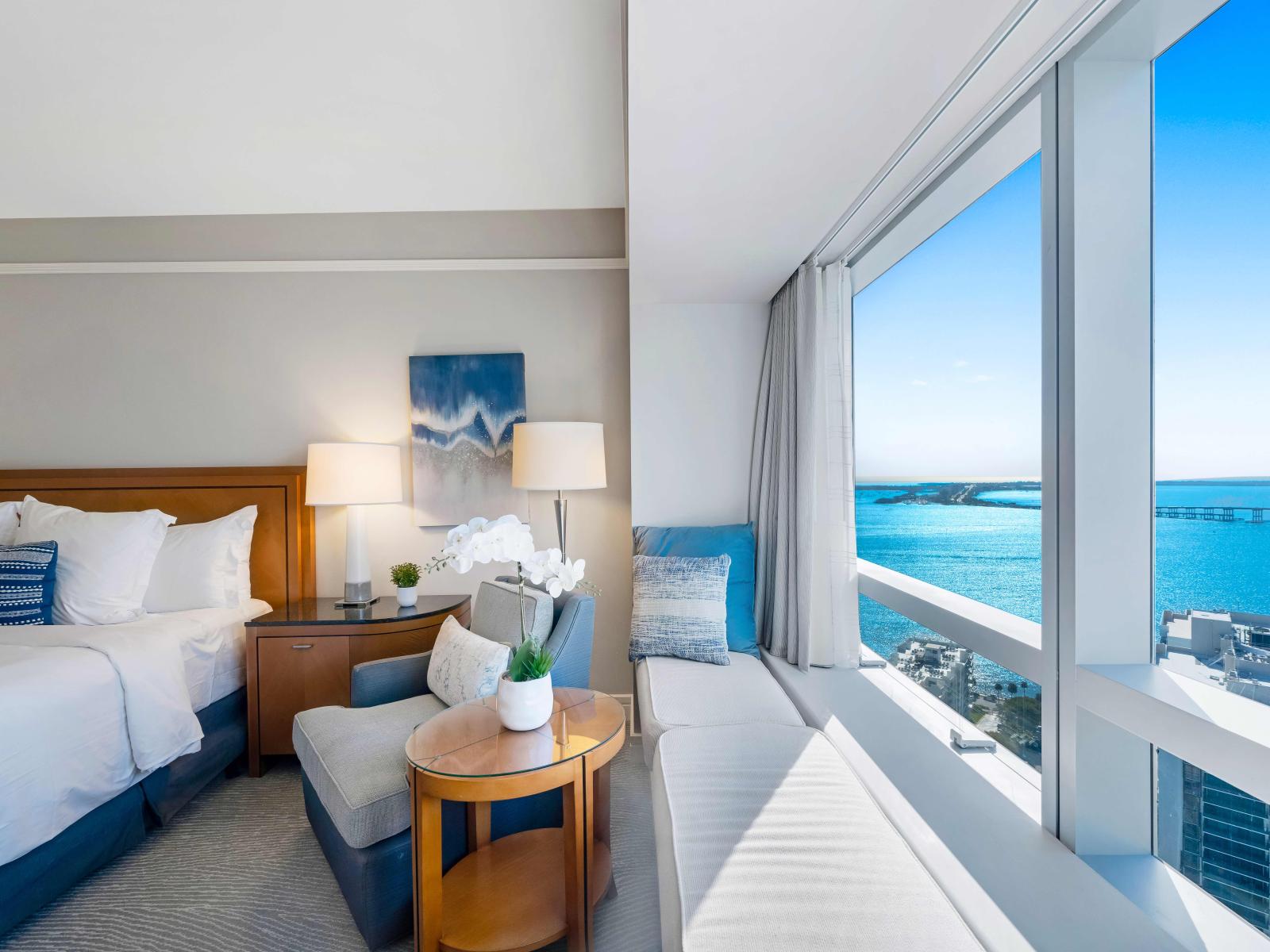 Seaside Splendor: Revel in the beauty of this one-bedroom apartment, where the ocean view steals the show. Stylish decor and a tranquil atmosphere create a perfect coastal haven.