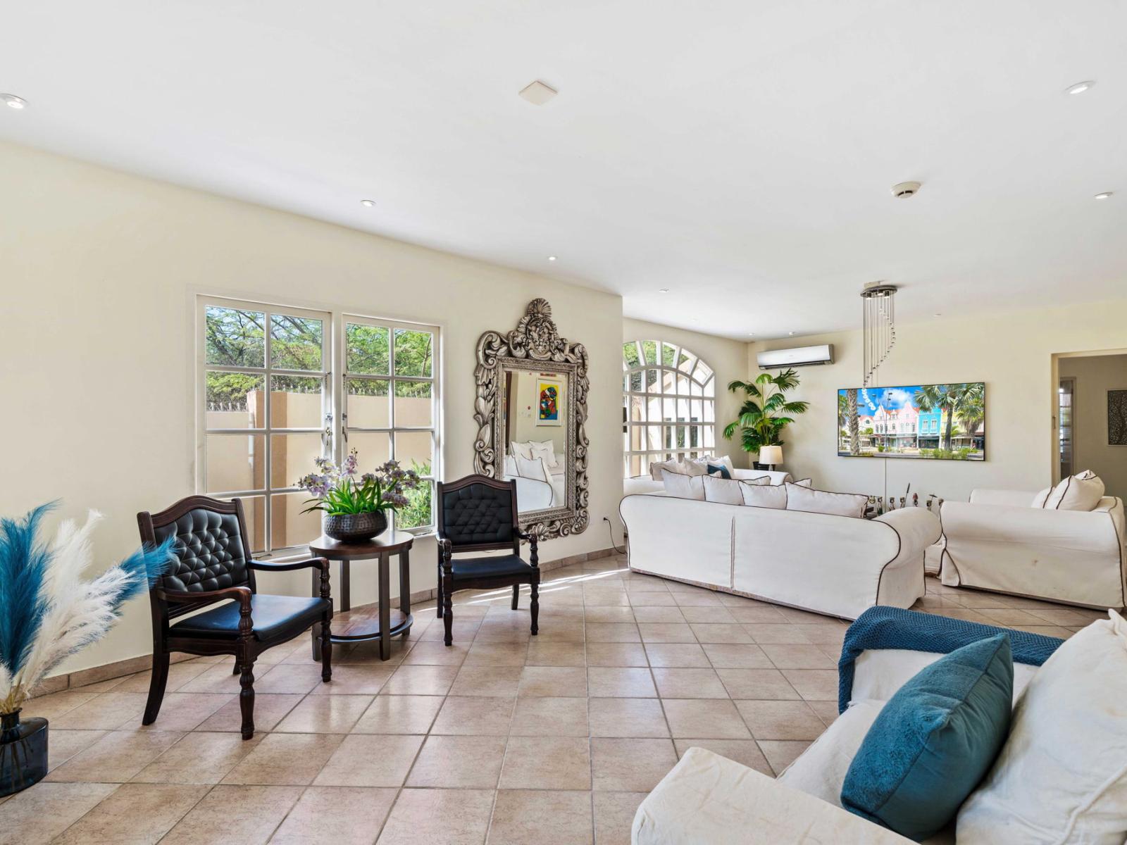 Living room where comfort meets style