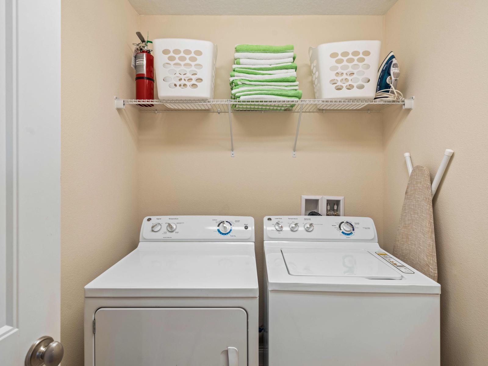 Enjoy the convenience of a dedicated laundry area of the Apartment during your stay. - Keep your vacation wardrobe fresh with our on-site laundry facilities. - Keep your clothes clean and fresh with our on-site laundry amenities.