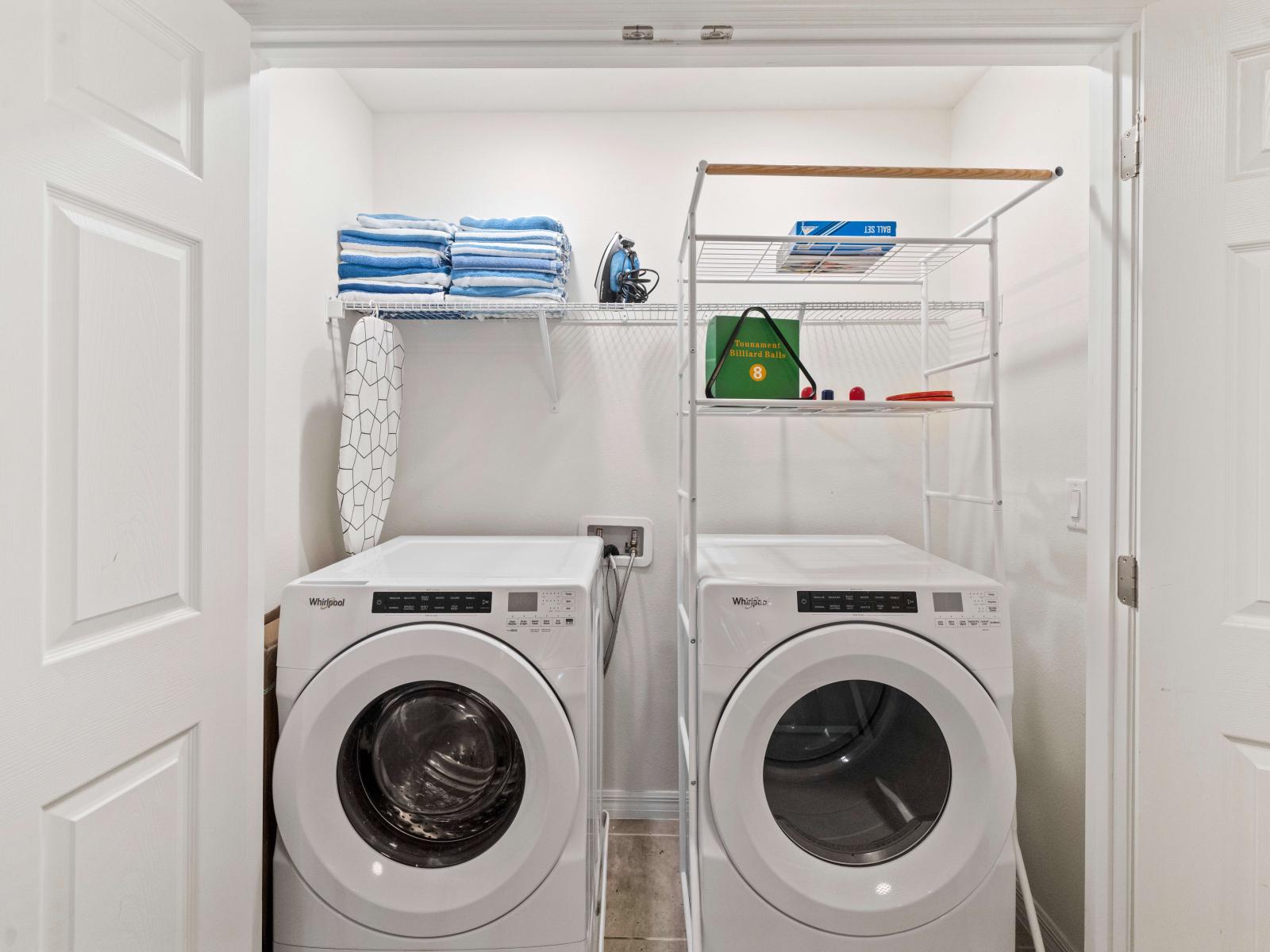 Free washer and dryer of the Townhouse in Kissimmee Florida - Chores become a breeze amidst convenience and comfort - Clean Space