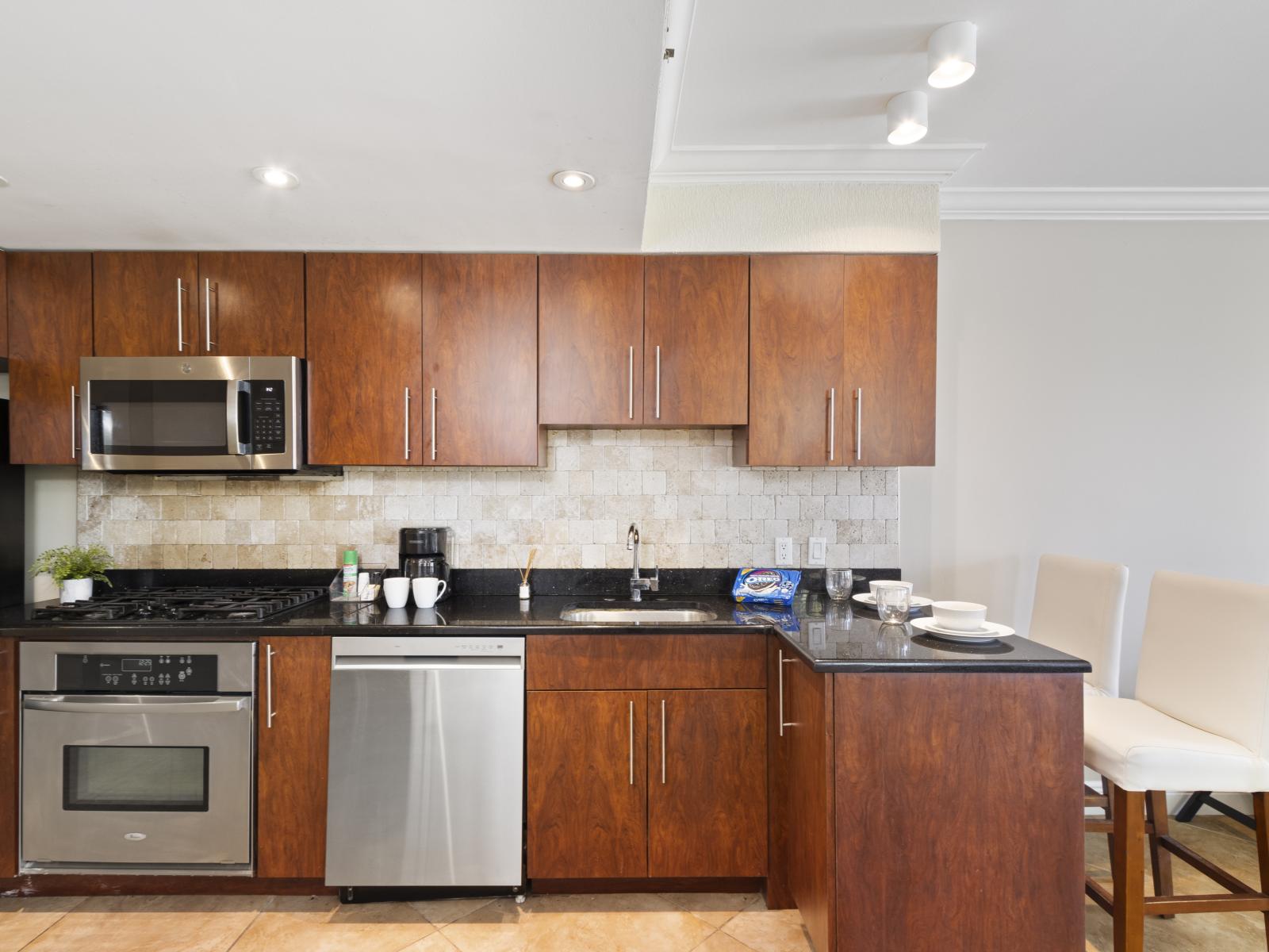 Kitchen perfect for making home cooked meals with loved ones