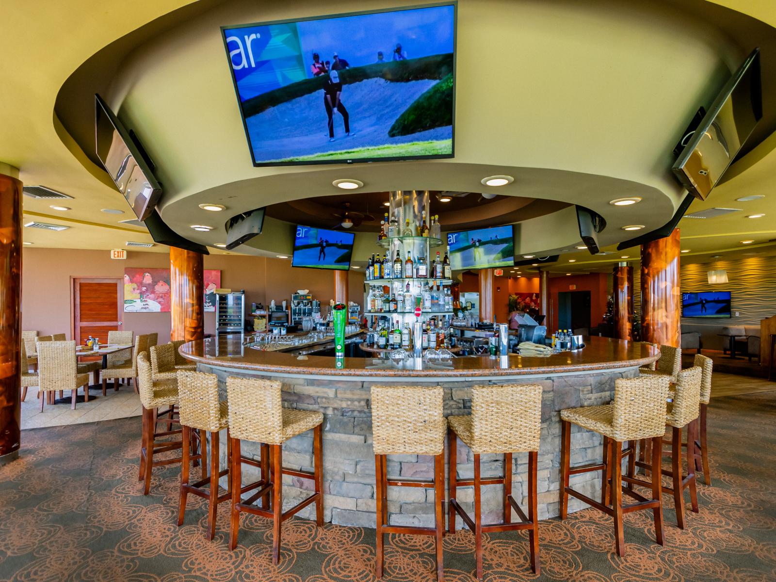 Experience the thrill of game day at Divi Village's Seabreeze Sports Bar, where every match is served with a side of ocean breeze and unbeatable camaraderie."