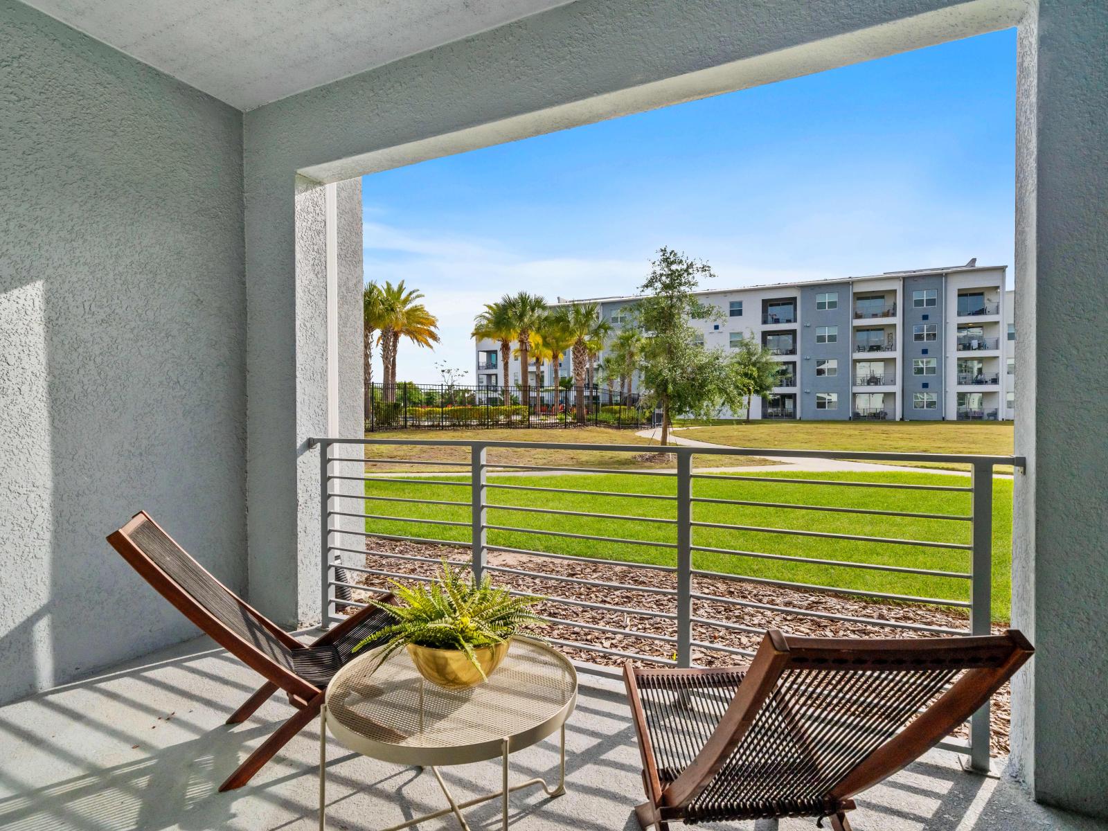 Superb Balcony of the Condo in Kissimmee Florida - Access to a private balcony for extended relaxation - Cozy outdoor retreat with seating