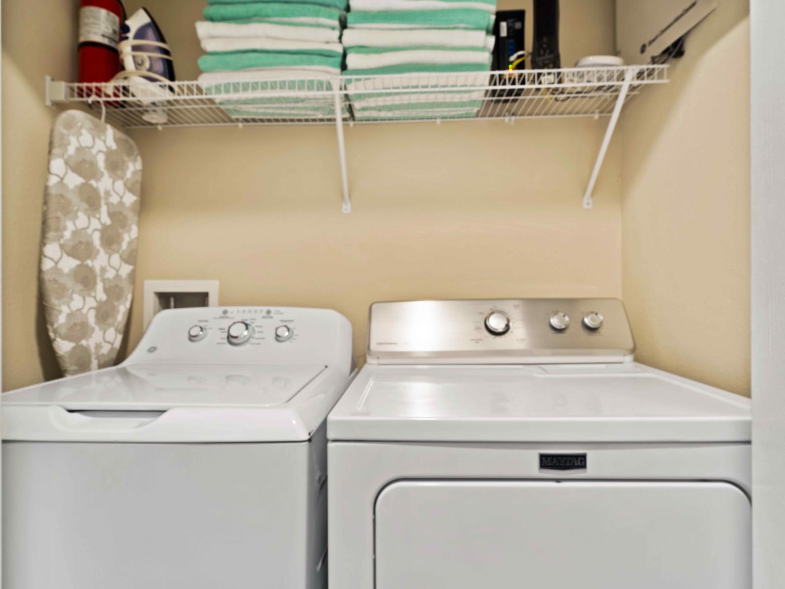 Laundry Area of the Townhouse in Kissimmee Florida - Washer and dryer - A thoughtful amenity for you comfort