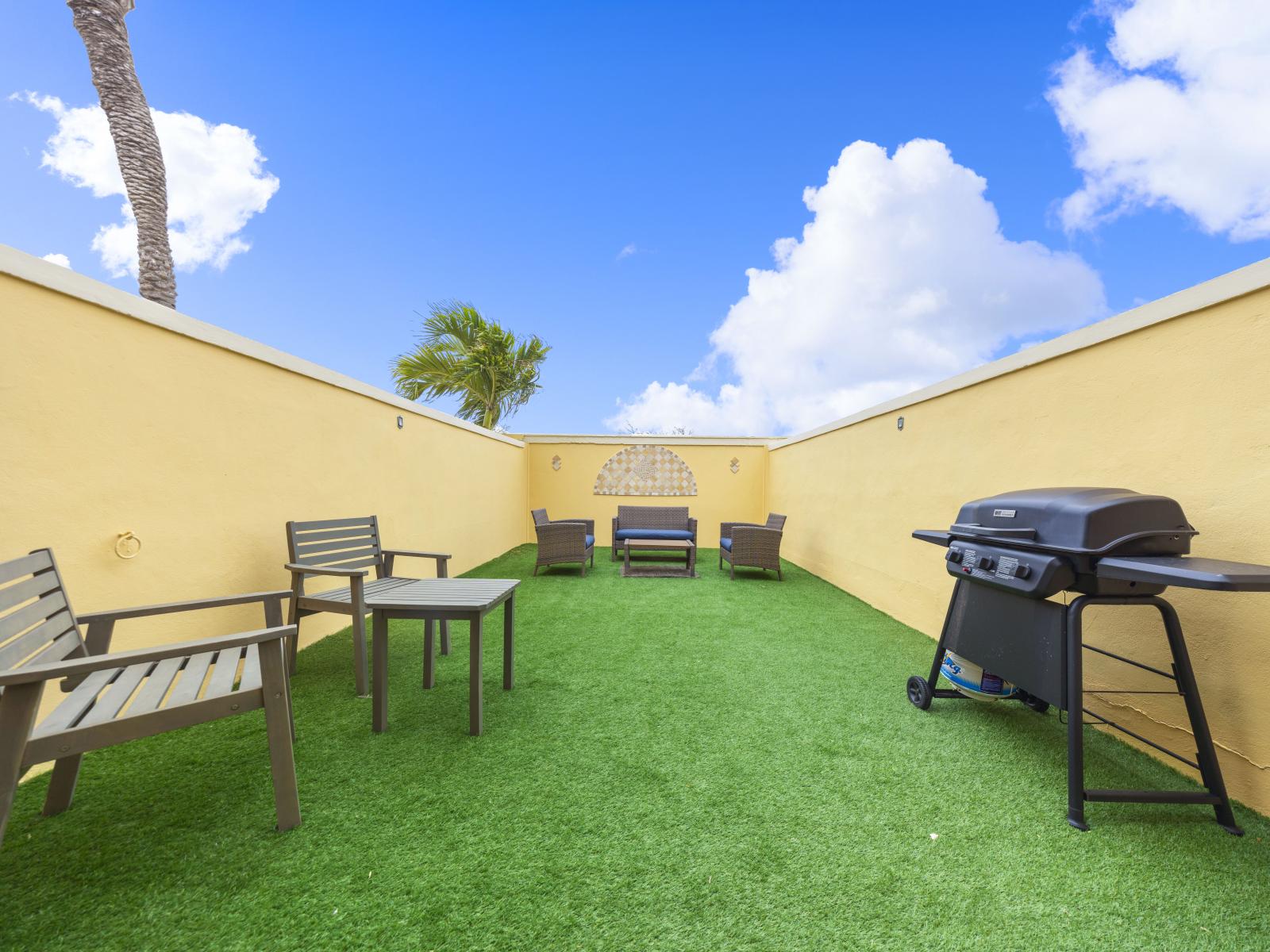 Fire up the grill and savor outdoor cooking at its finest in our spacious grilling area.