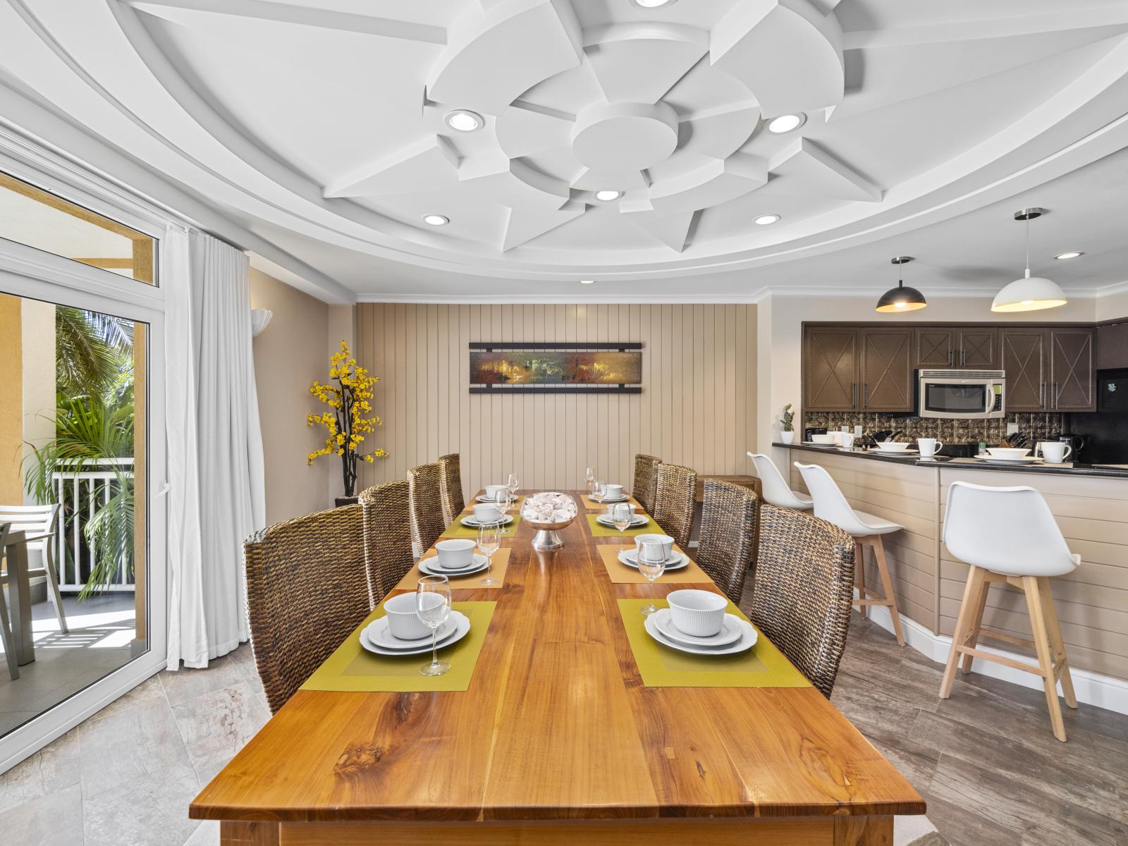 Dining table for enjoying delicious meals with family and friends