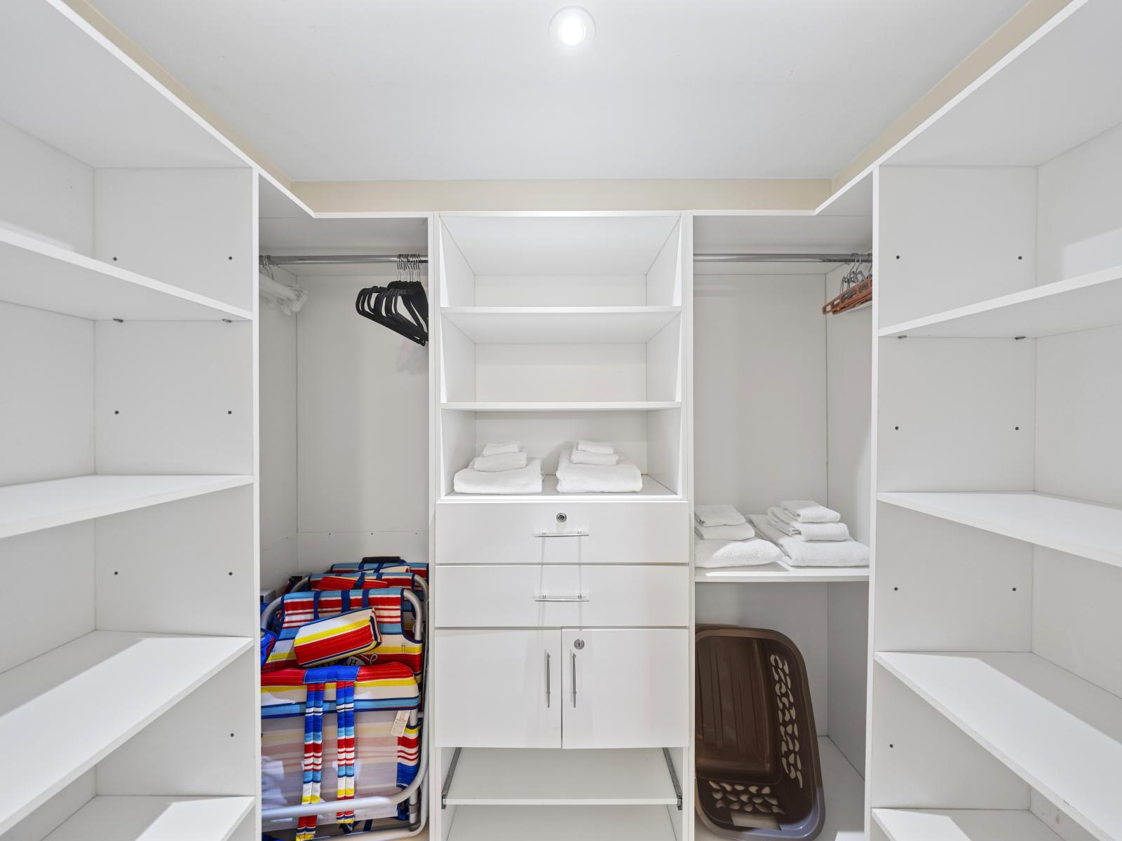 Luxury and convenience meet in the second bedroom walk-in closet, providing plenty of space for all your belongings.