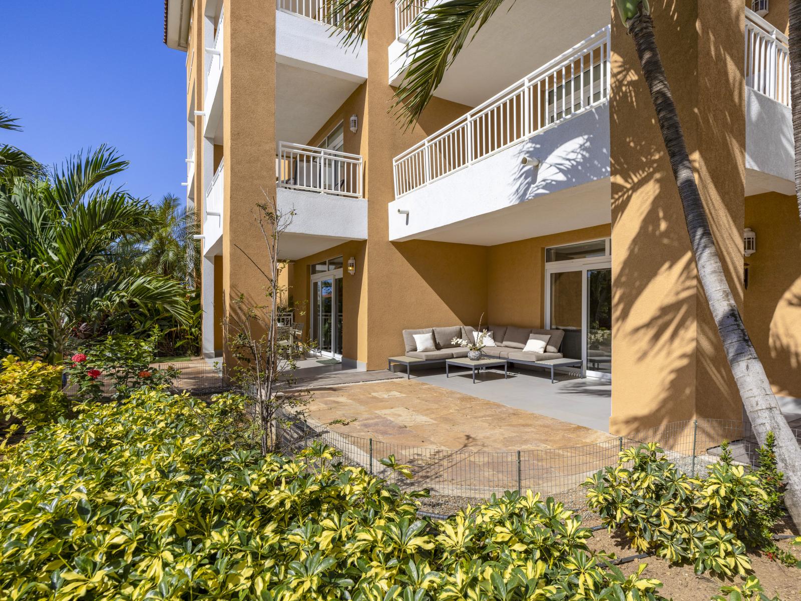 An abundance of greenery surrounding the condo