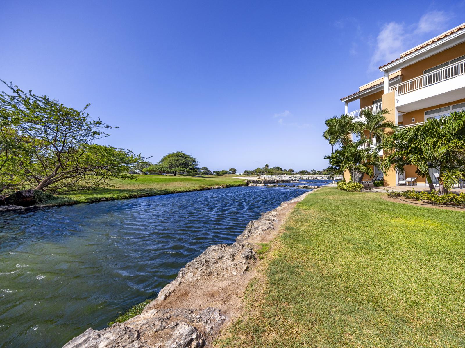 Lake and golf course right outside the condo