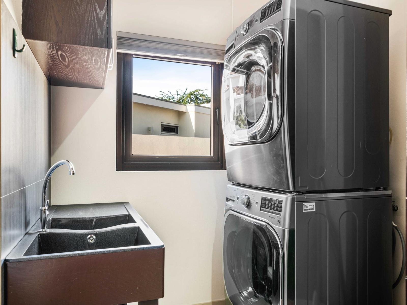 Laundry room with washer and dryer